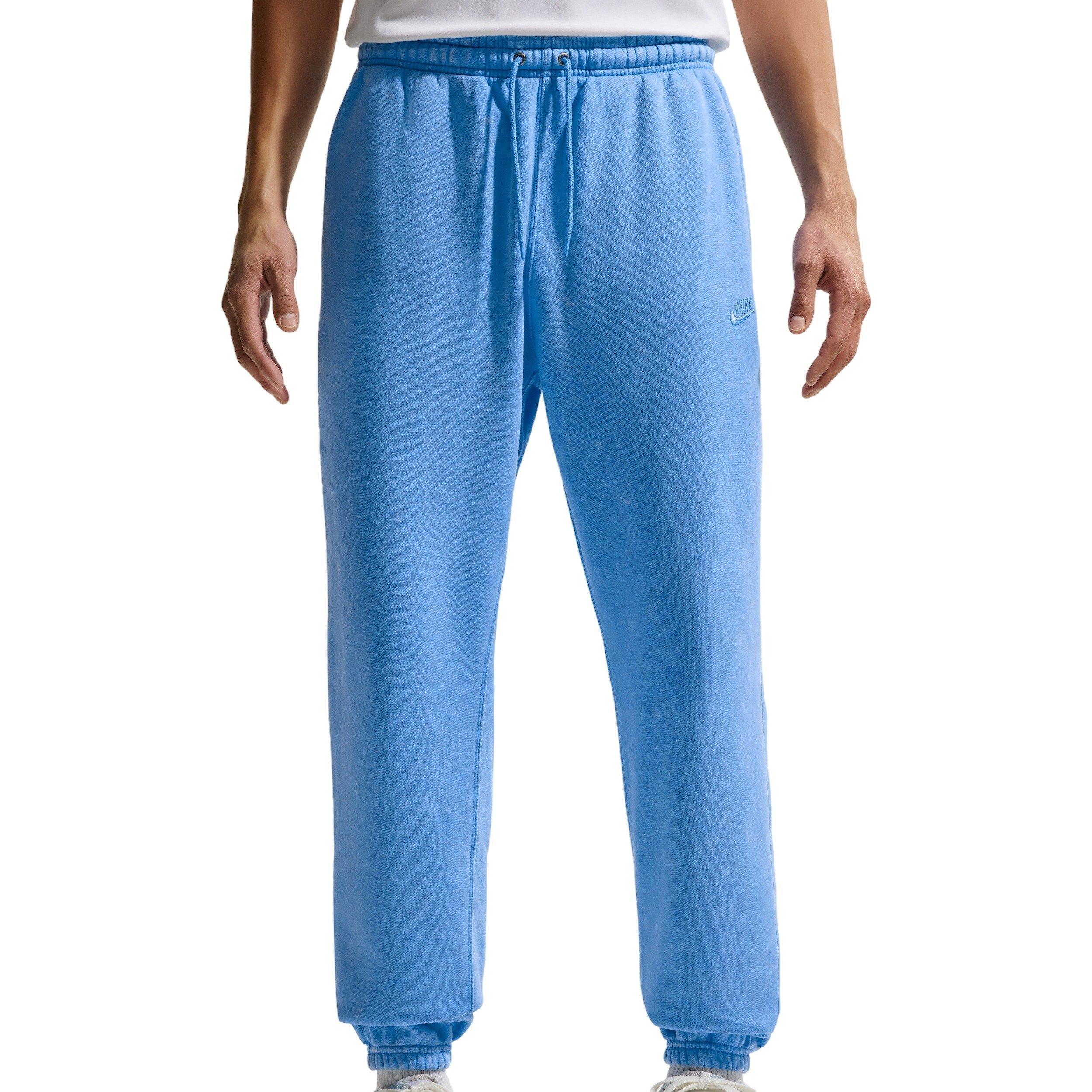 Nike Men's Sportswear Club BB Cuffed Fleece Washed Pants - BLUE Thumbnail View 1