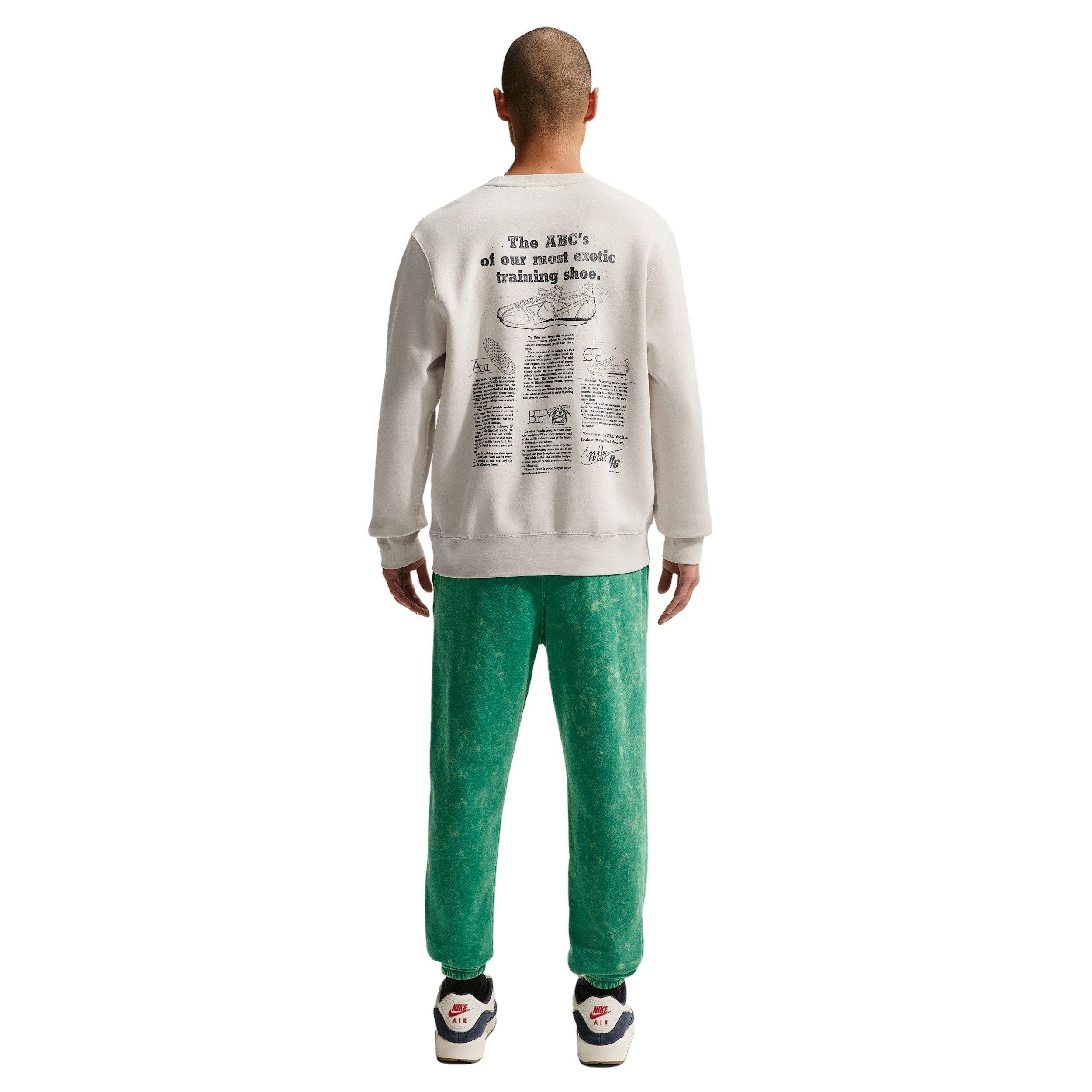 Nike Men's Sportswear Club BB Cuffed Fleece Washed Pants - GREEN Thumbnail View 5