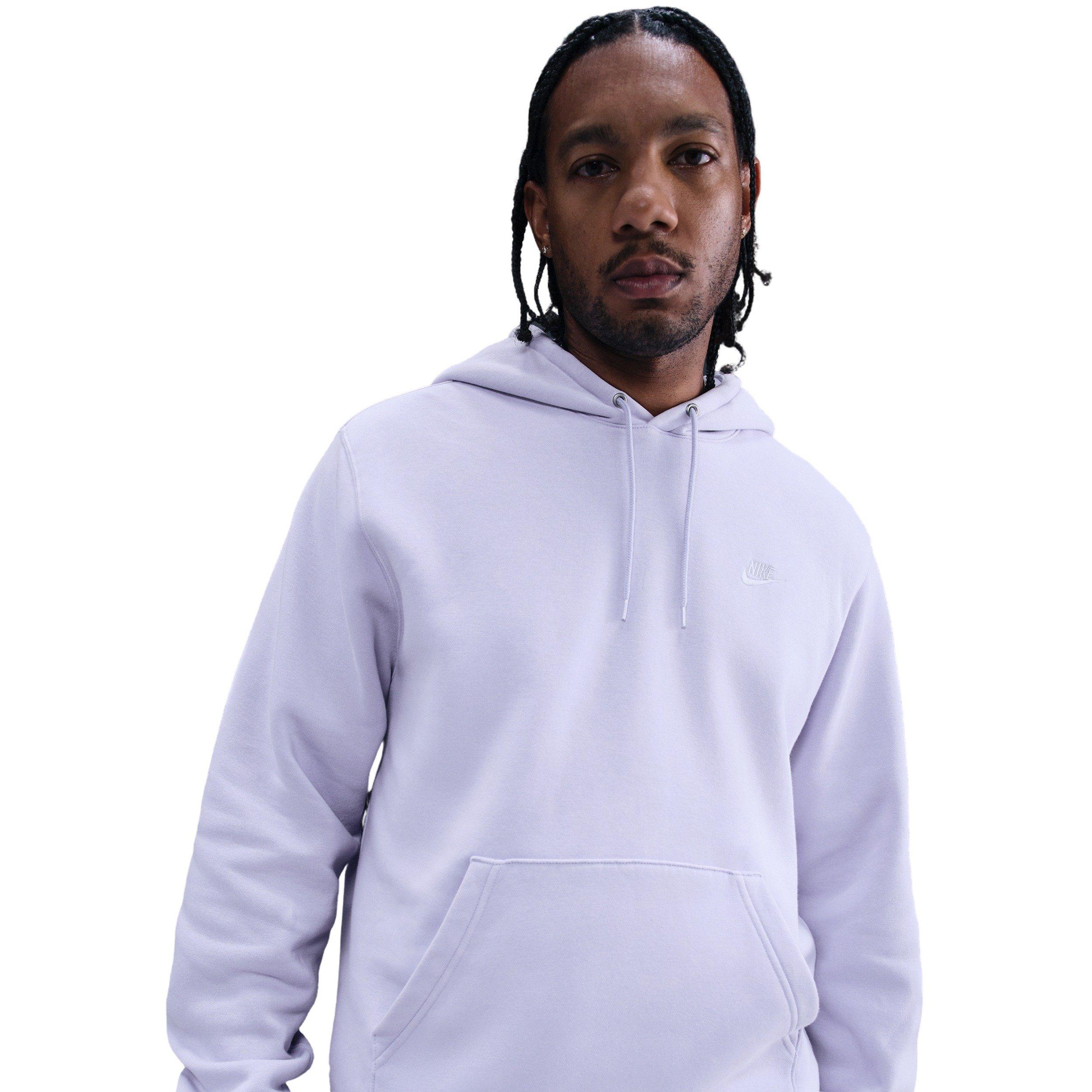 Nike Men's Sportswear Club Washed Fleece Hoodie - GHOST Thumbnail View 1