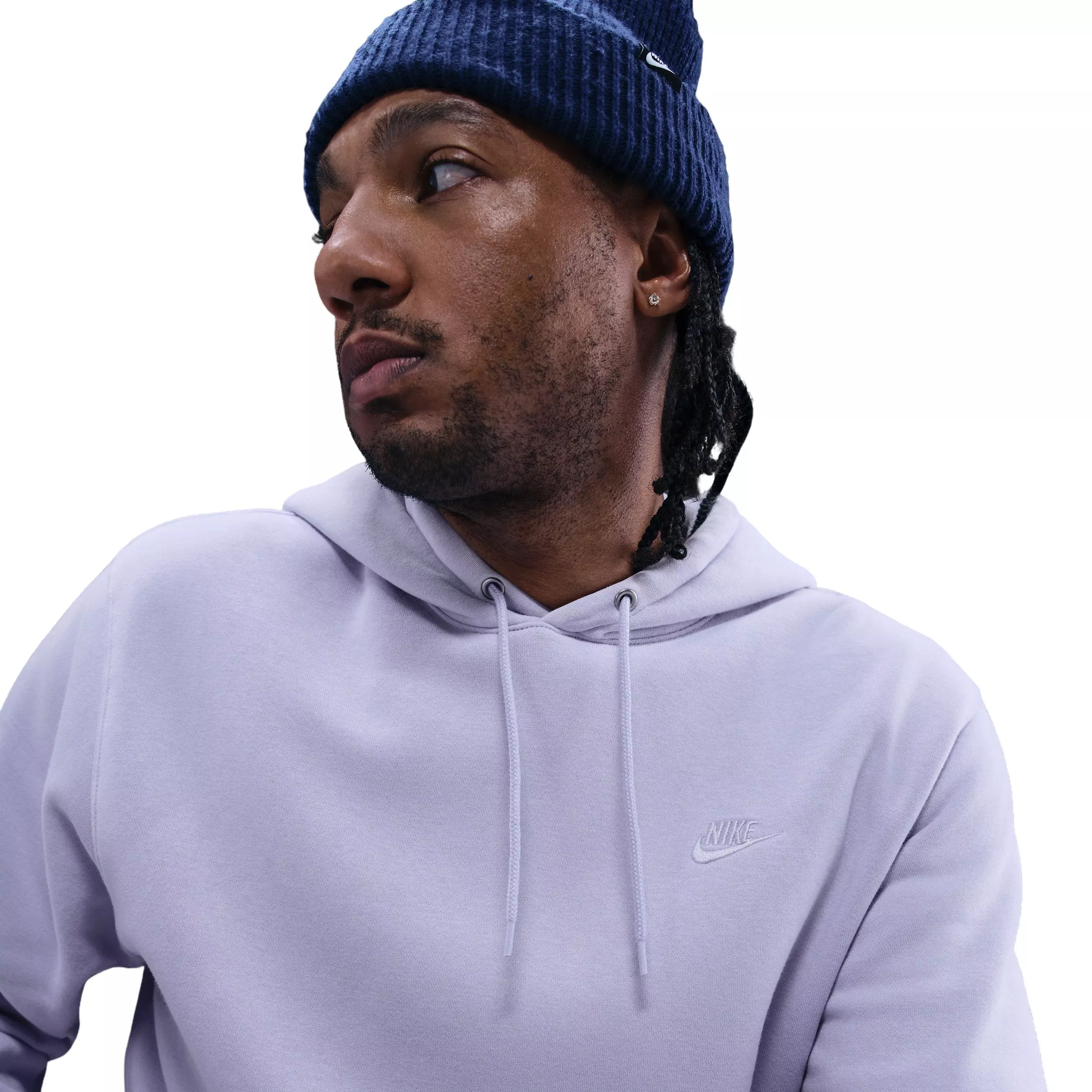 Nike Men's Sportswear Club Washed Fleece Hoodie - GHOST