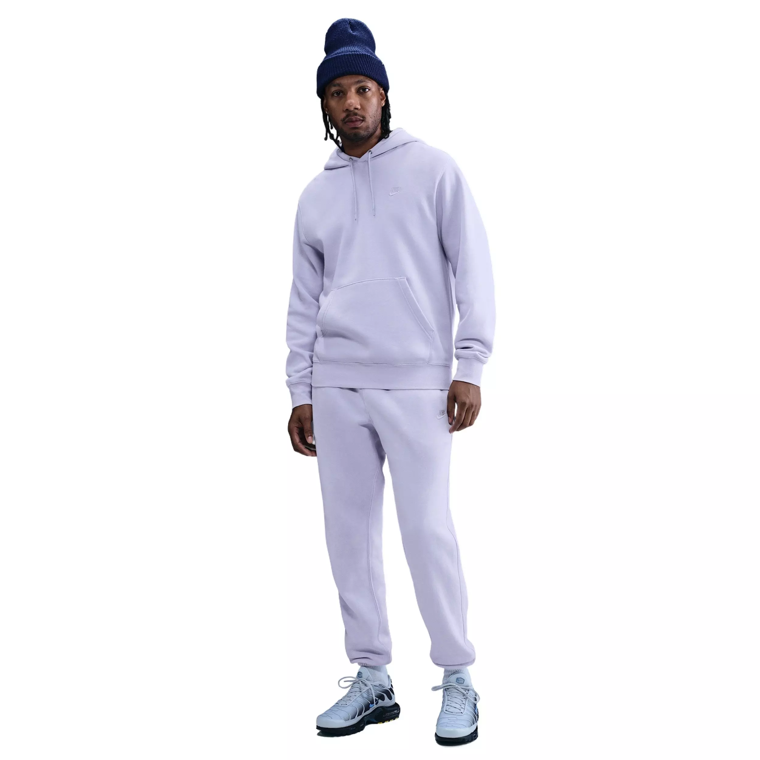 Nike Men's Sportswear Club Washed Fleece Hoodie - GHOST