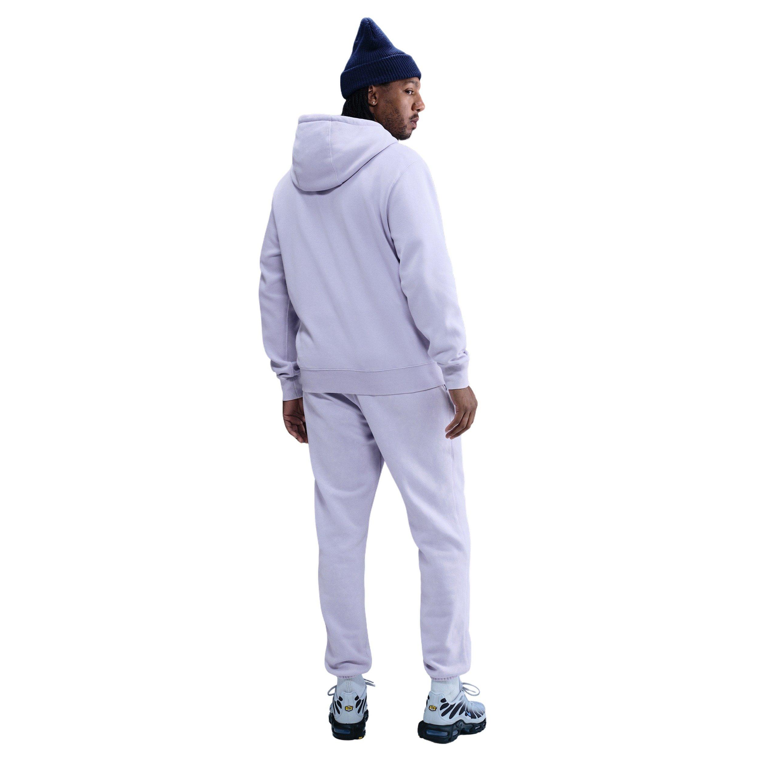 Nike Men's Sportswear Club Washed Fleece Hoodie - GHOST Thumbnail View 5