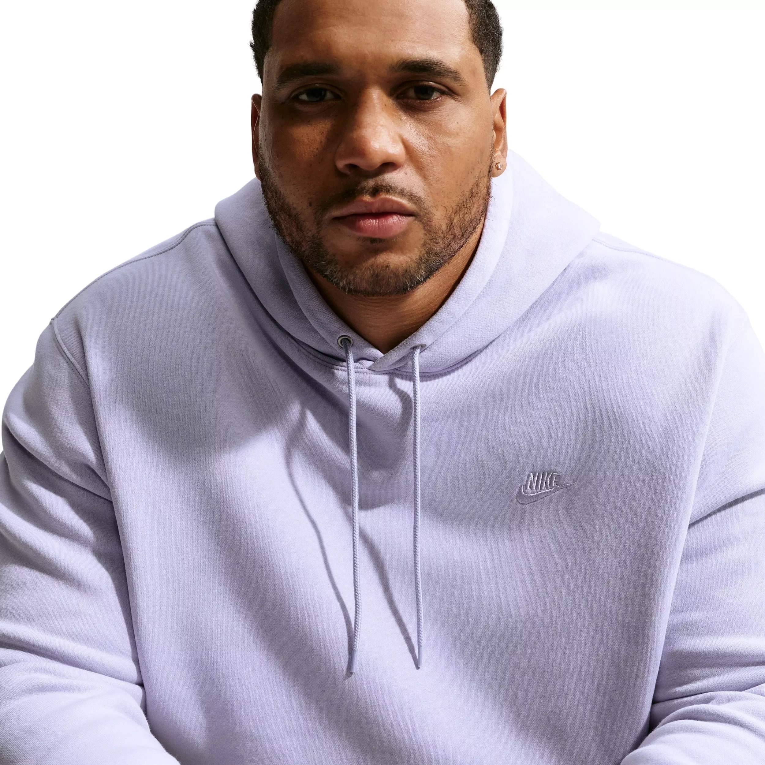 Nike Men's Sportswear Club Washed Fleece Hoodie - GHOST