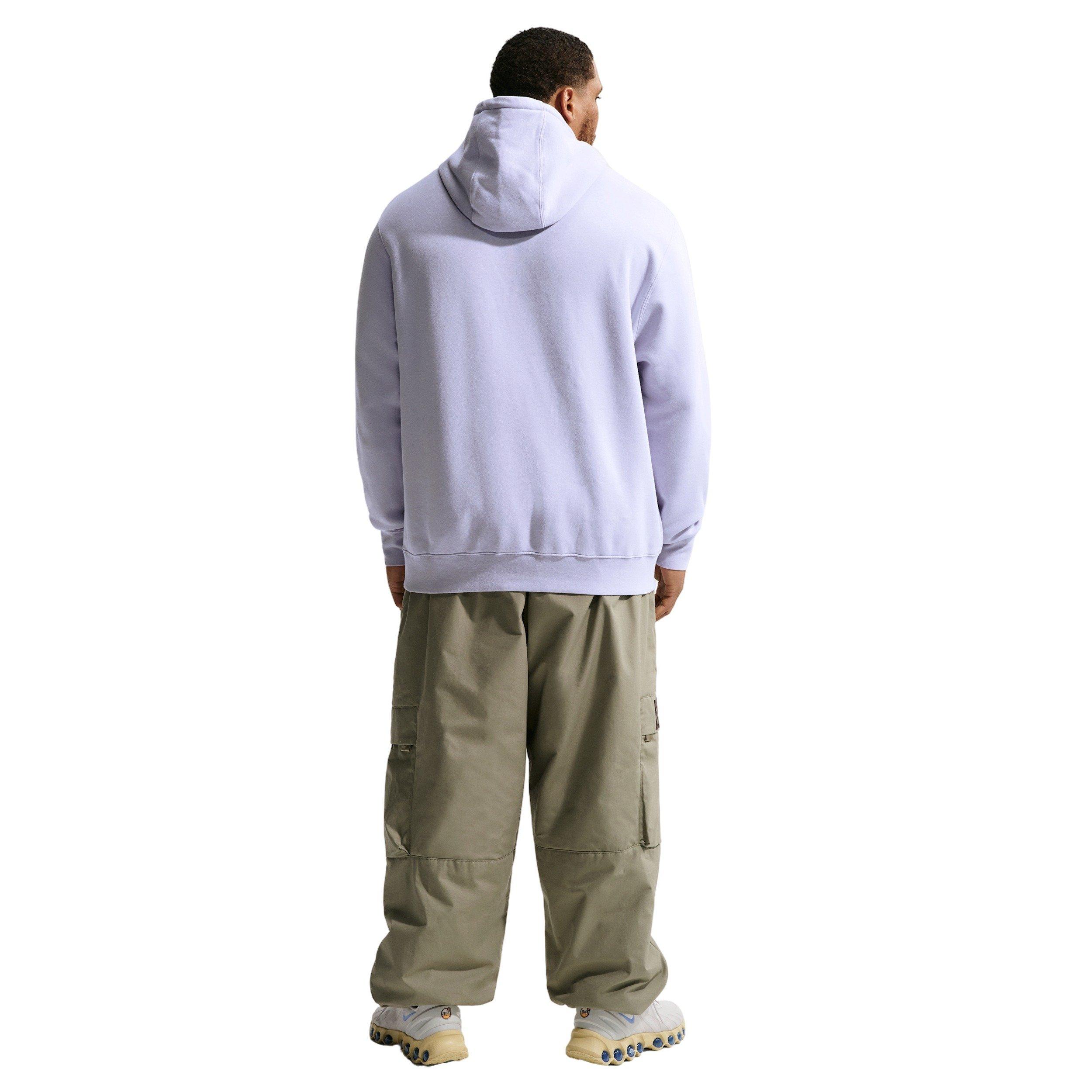 Nike Men's Sportswear Club Washed Fleece Hoodie - GHOST Thumbnail View 10