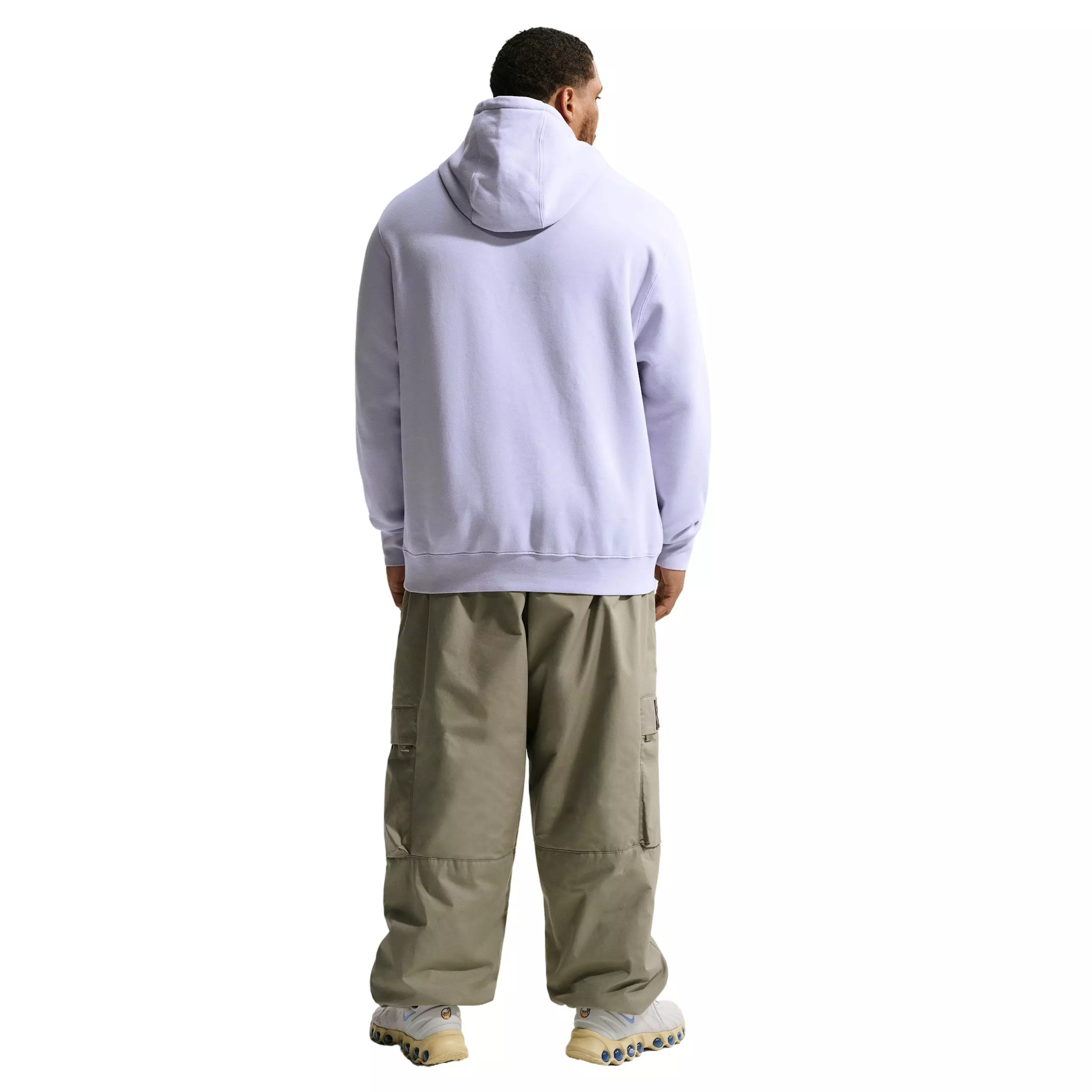 Nike Men's Sportswear Club Washed Fleece Hoodie - GHOST