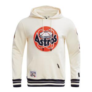 Pro Standard Men's MLB Houston Astros Retro Classic Fleece Pullover Hoodie -Eggshell/Navy
