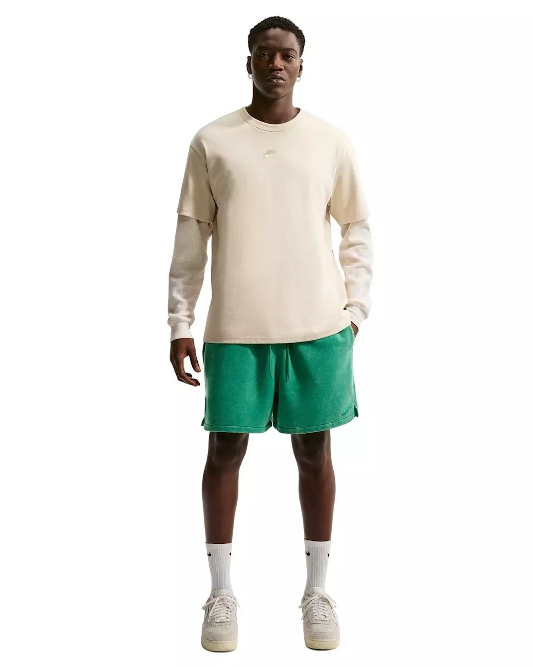 Nike Men's Club Flow BB Fleece CWA Shorts - GREEN