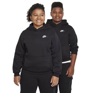 Nike Big Kids' Sportswear Club LBR Fleece Hoodie -Black