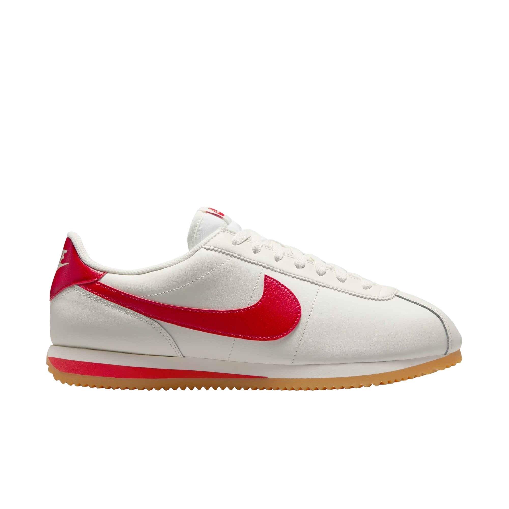 Nike Cortez Leather "Sail/Gum Yellow/University Red" Men's Shoe - SAIL/GUM/RED Thumbnail View 1