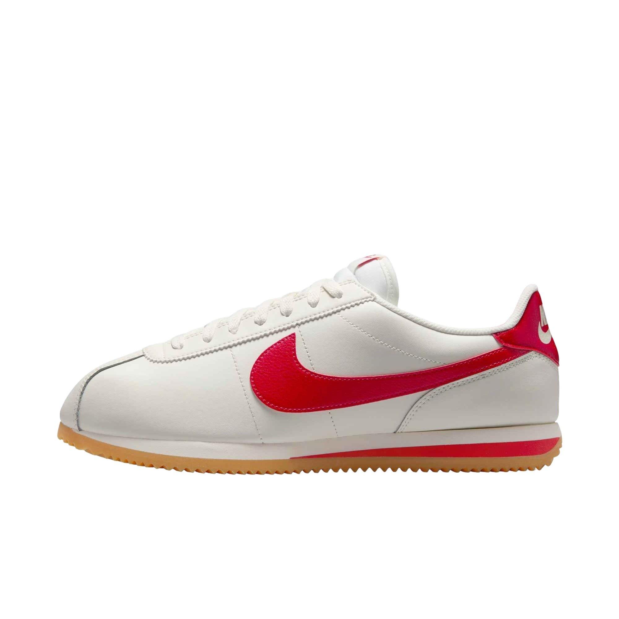 Nike Cortez Leather "Sail/Gum Yellow/University Red" Men's Shoe - SAIL/GUM/RED Thumbnail View 2