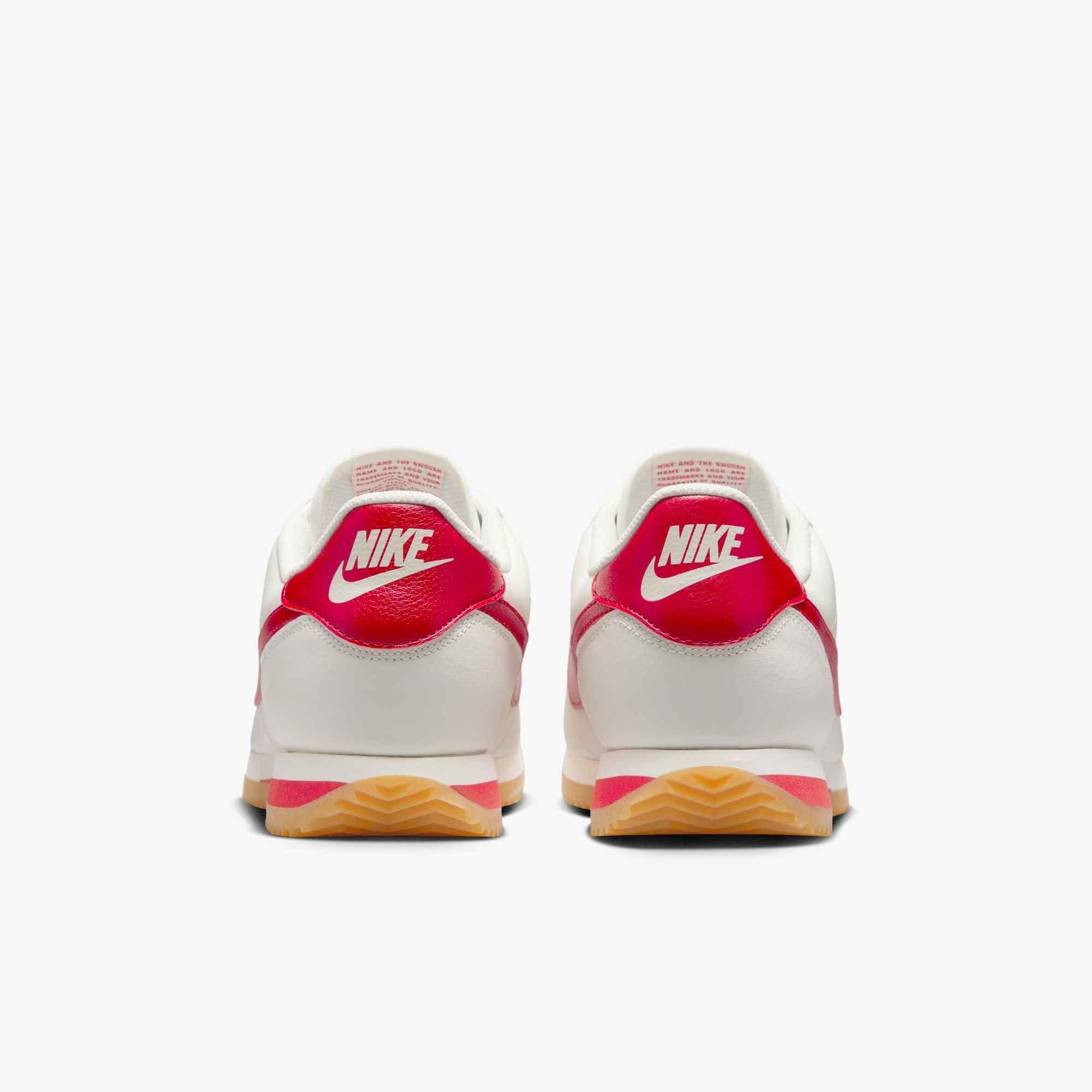 Nike Cortez Leather "Sail/Gum Yellow/University Red" Men's Shoe - SAIL/GUM/RED Thumbnail View 5