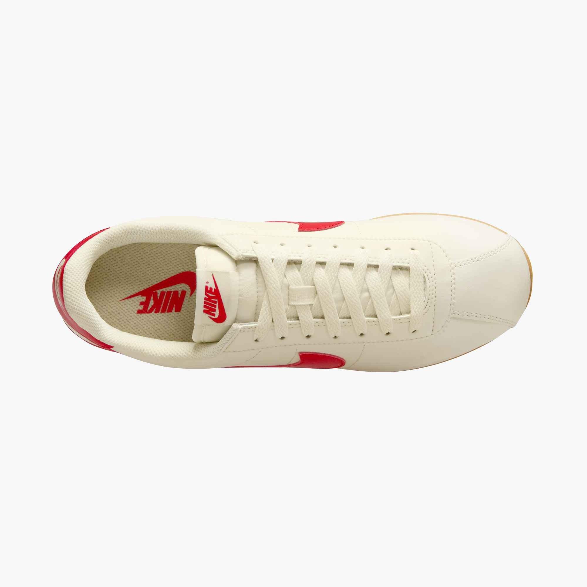 Nike Cortez Leather "Sail/Gum Yellow/University Red" Men's Shoe - SAIL/GUM/RED Thumbnail View 6