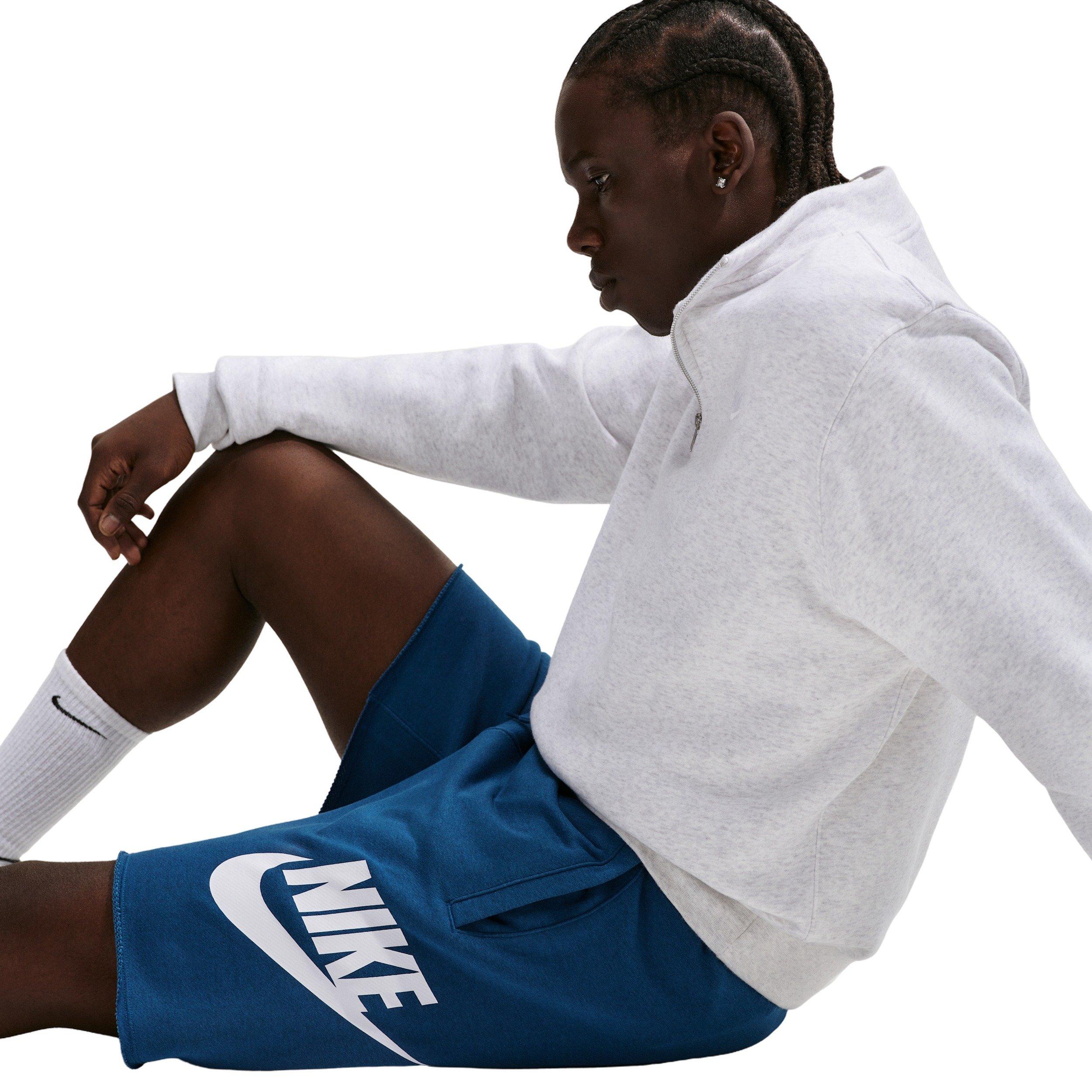 Nike Men's Club Alumni French Terry Shorts - BLUE Thumbnail View 3