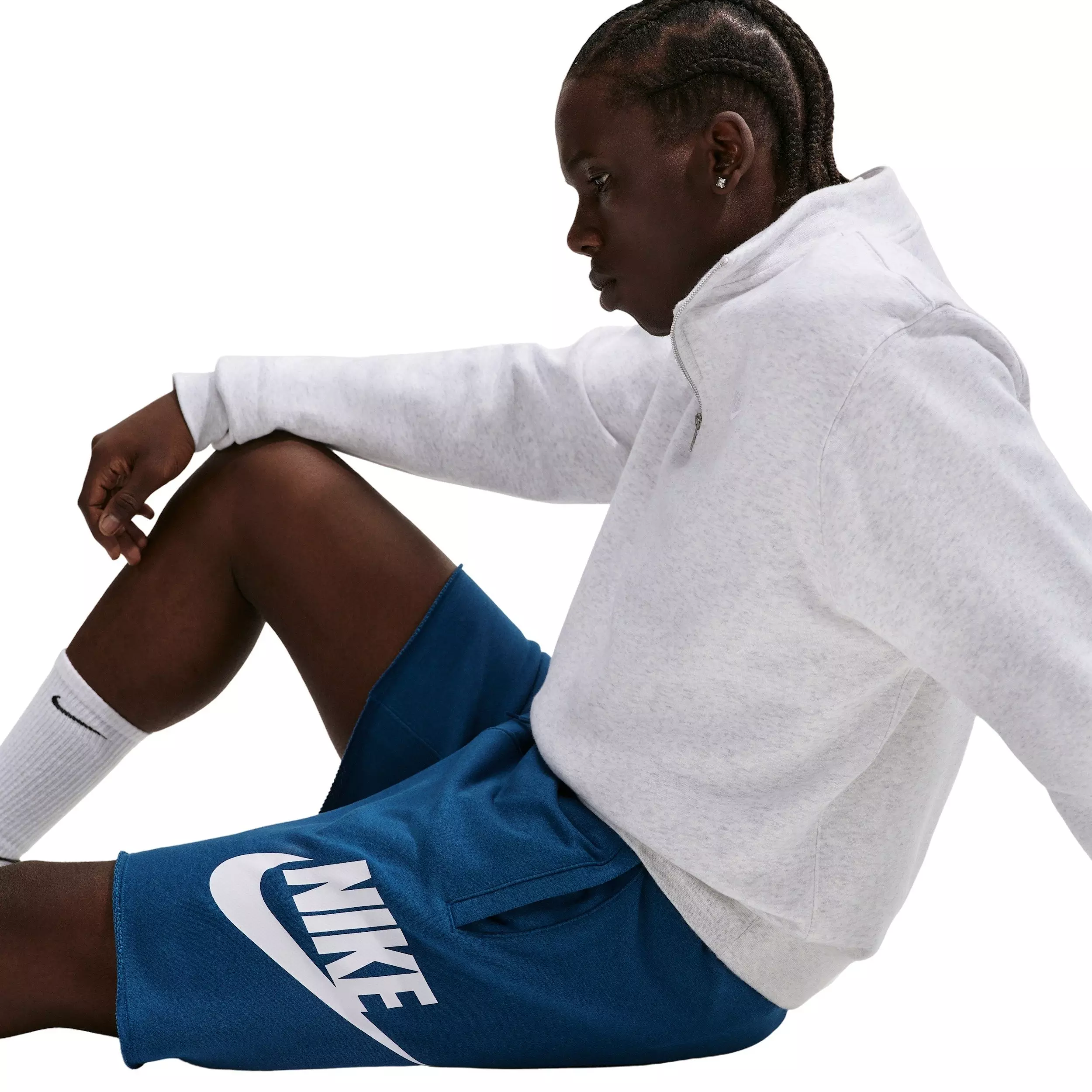 Nike Men's Club Alumni French Terry Shorts - BLUE