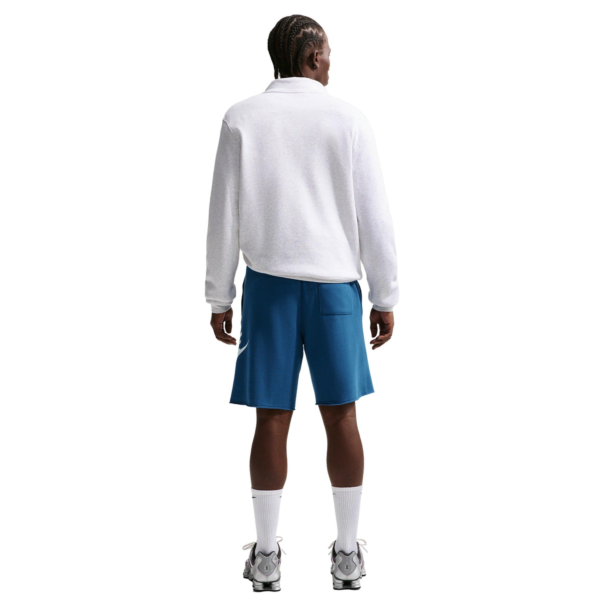 Nike Men's Club Alumni French Terry Shorts - BLUE Thumbnail View 5