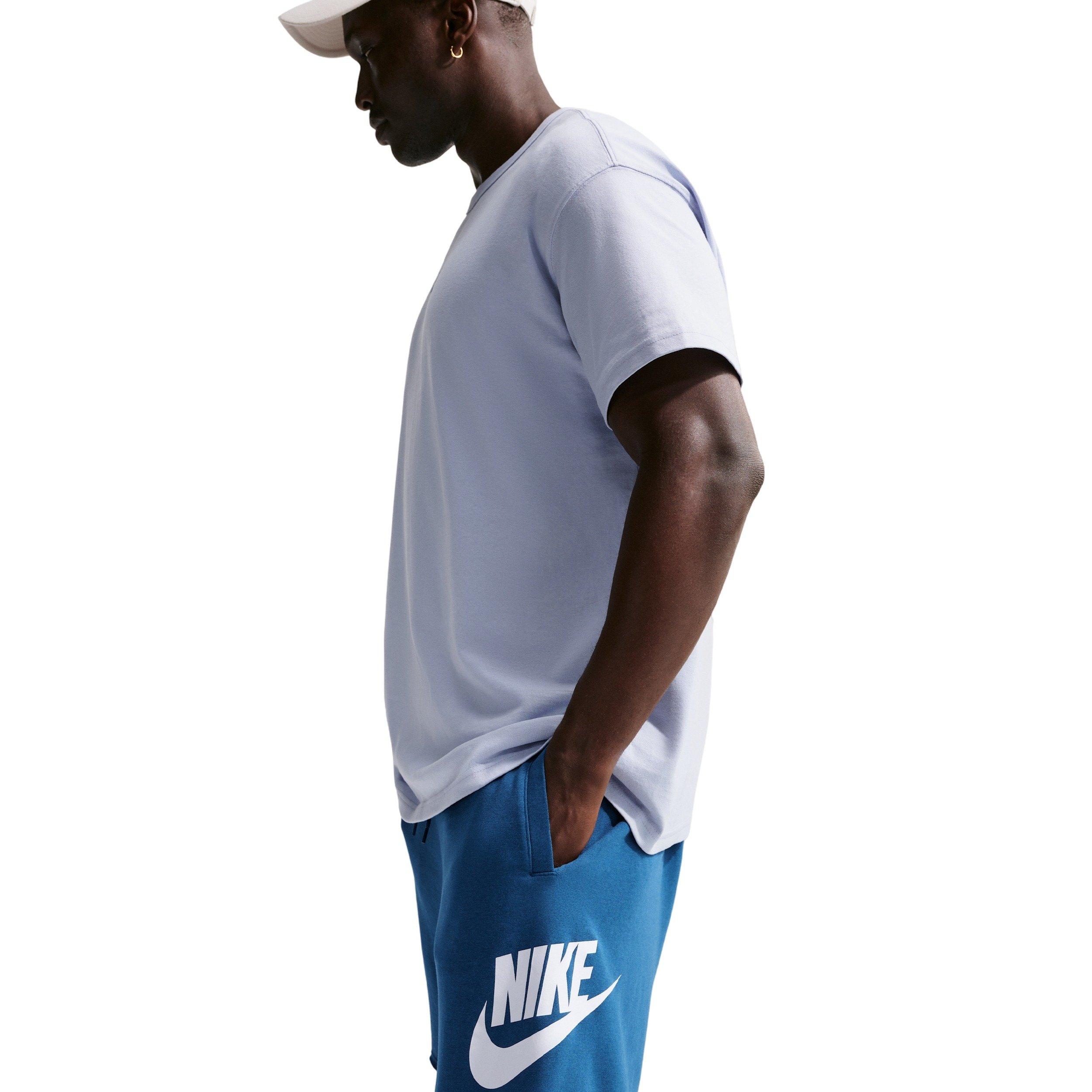 Nike Men's Club Alumni French Terry Shorts - BLUE Thumbnail View 9