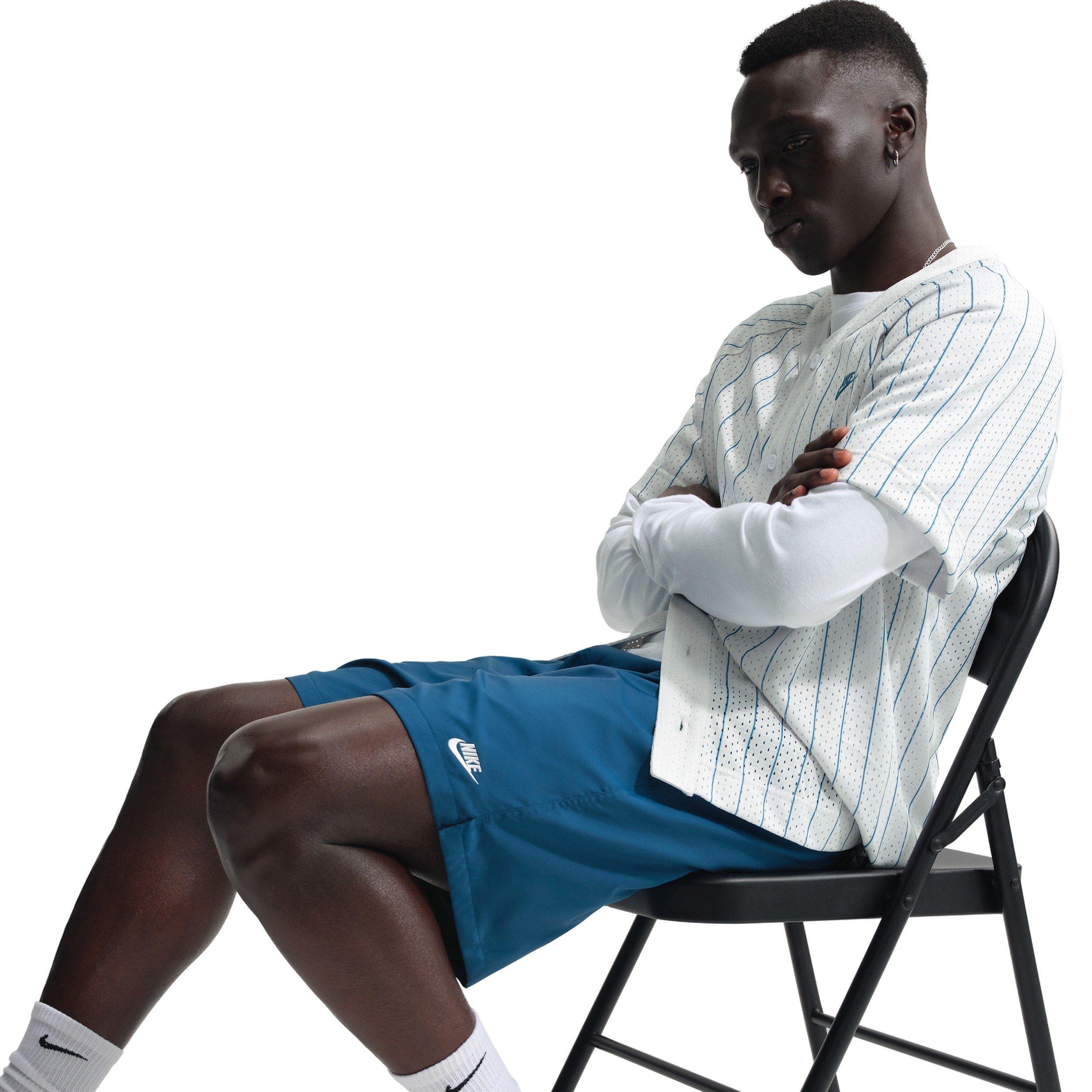 Nike Men's Club Woven Flow Shorts - BLUE Thumbnail View 3