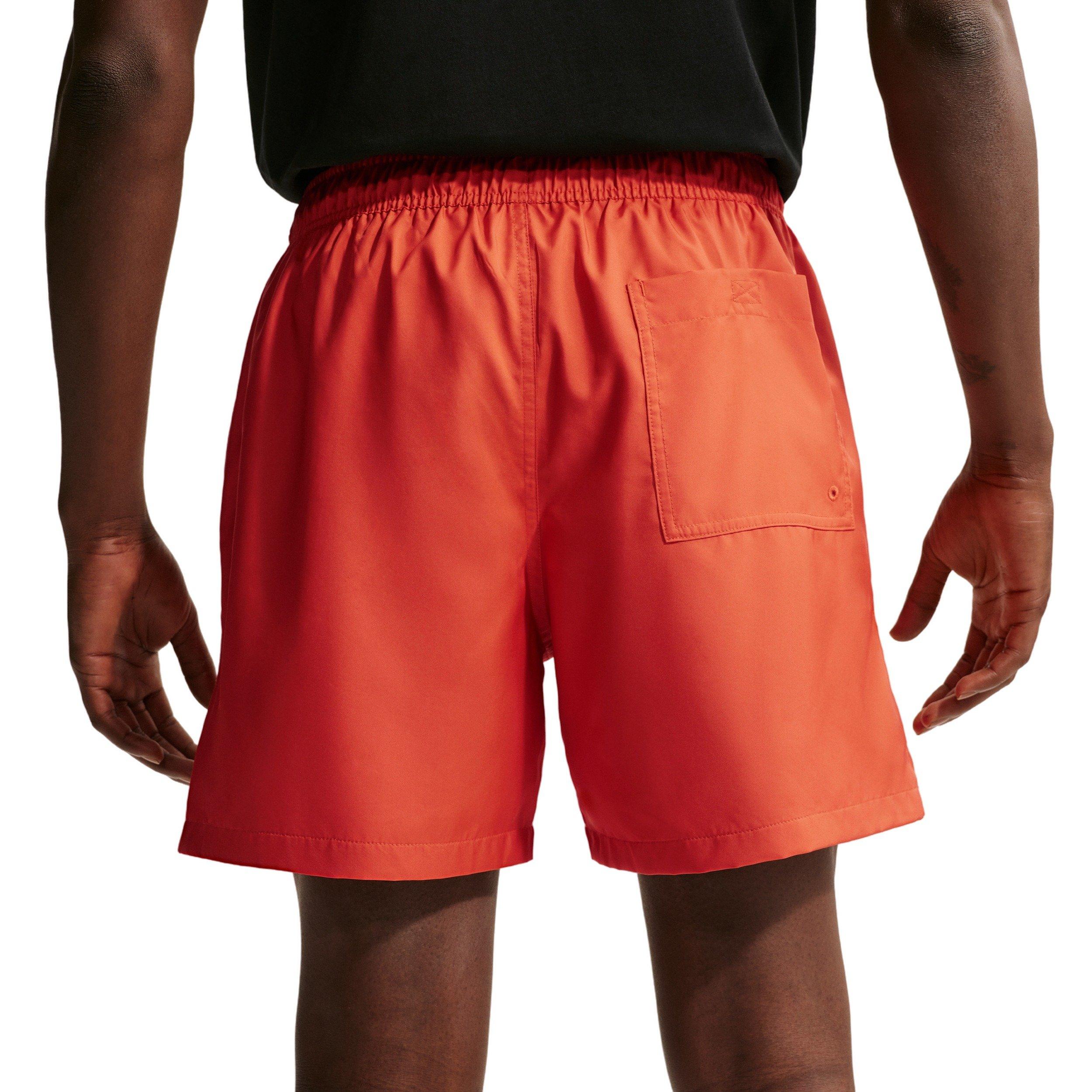 Nike Men's Club Woven Flow Shorts - ORANGE Thumbnail View 2