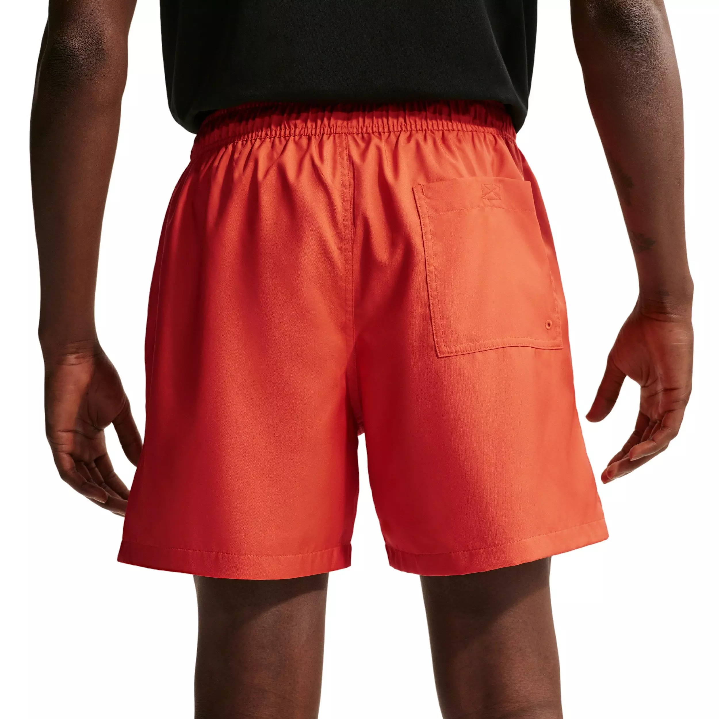 Nike Men's Club Woven Flow Shorts - ORANGE