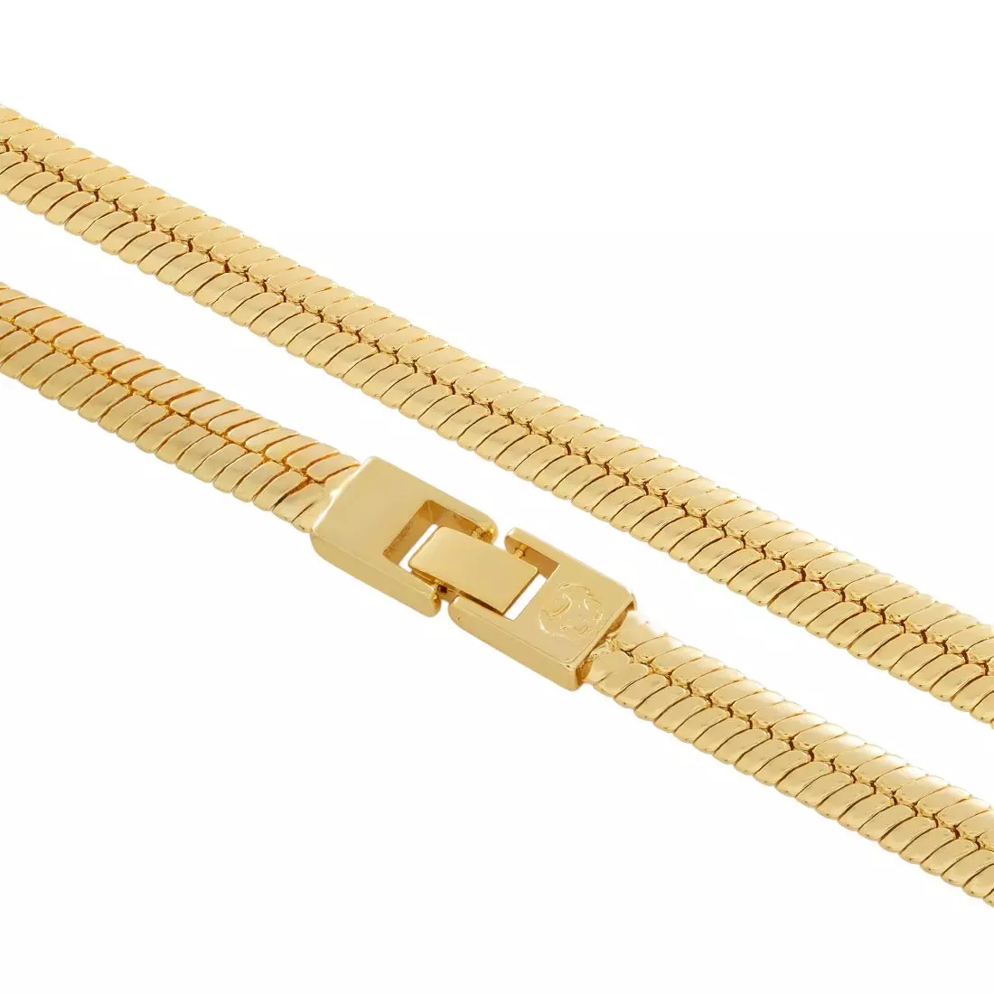 King Ice 8mm Thick Herringbone Chain - Gold - GOLD