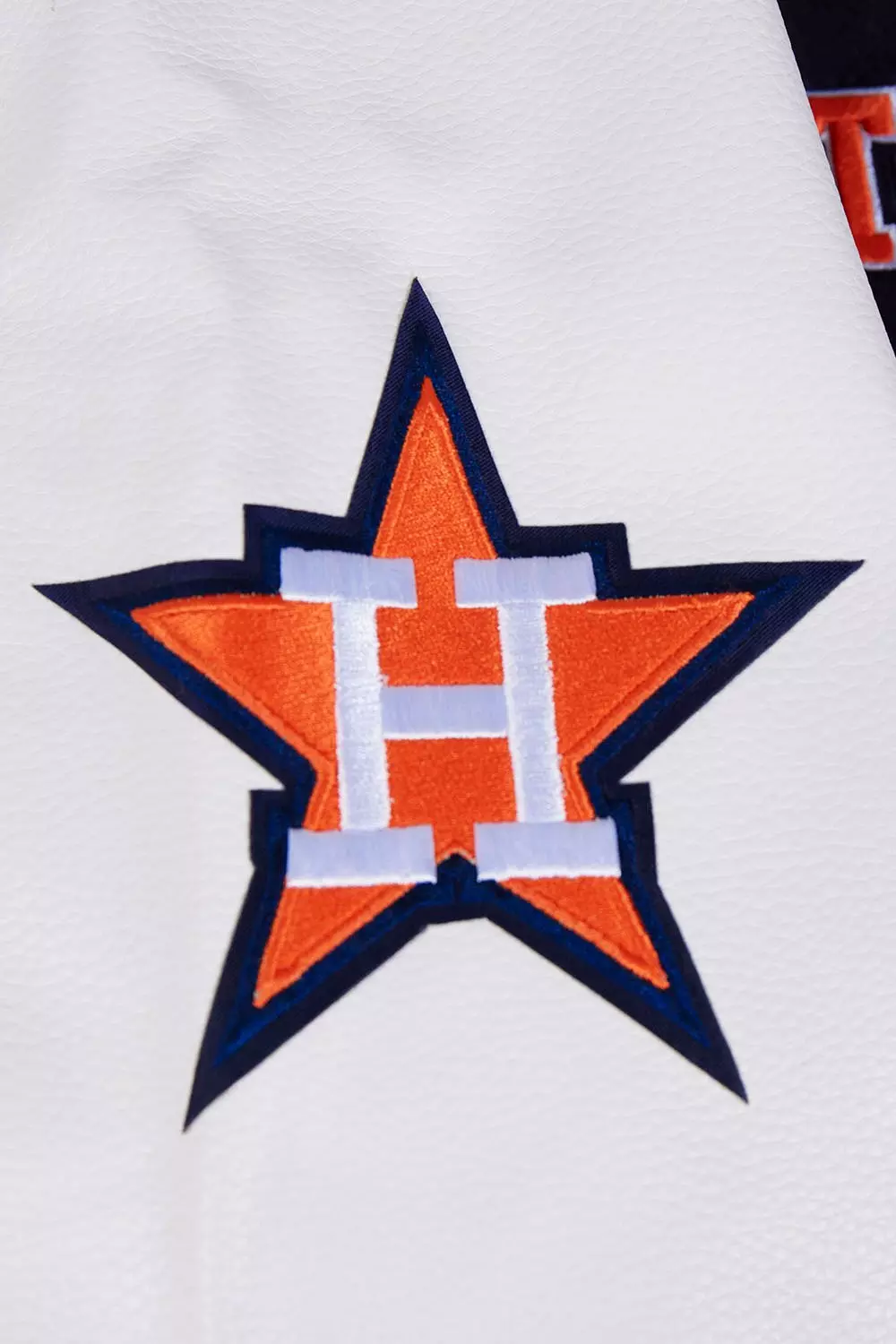 Pro Standard Men's MLB Houston Astros Retro Classic Rib Wool Varsity Jacket - Navy/Orange - NAVY/ORANGE