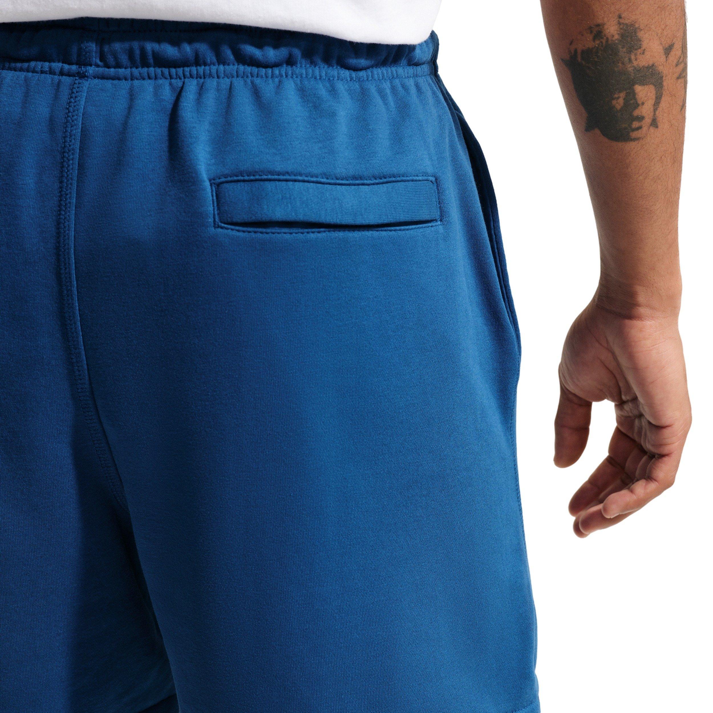 Nike Men's Club French Terry Flow Shorts -Blue - BLUE Thumbnail View 2