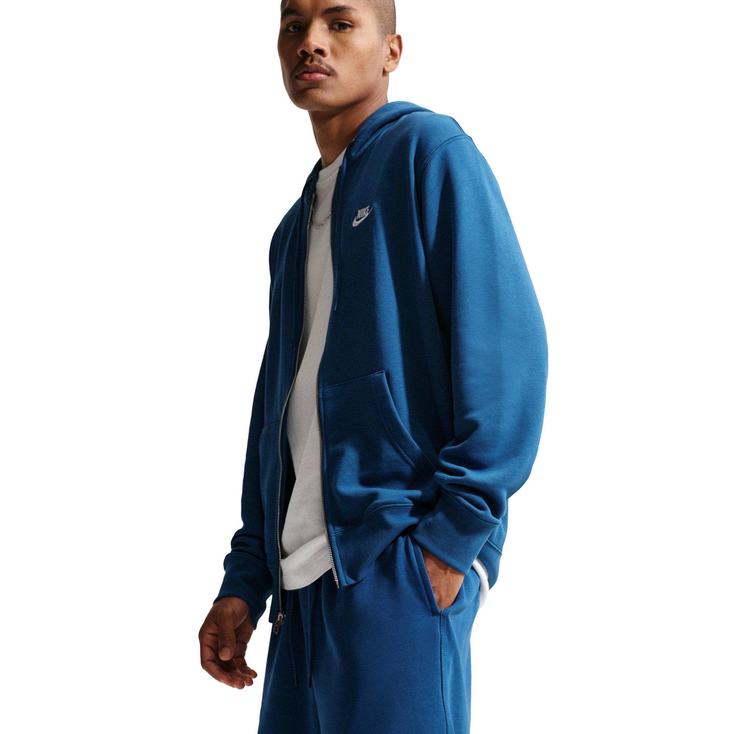 Nike Men's Club French Terry Flow Shorts - Blue - BLUE Thumbnail View 3