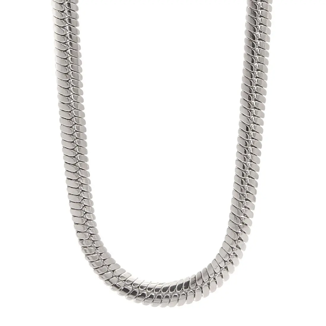 King Ice 8mm Thick Herringbone Chain - White Gold - WHITE GOLD