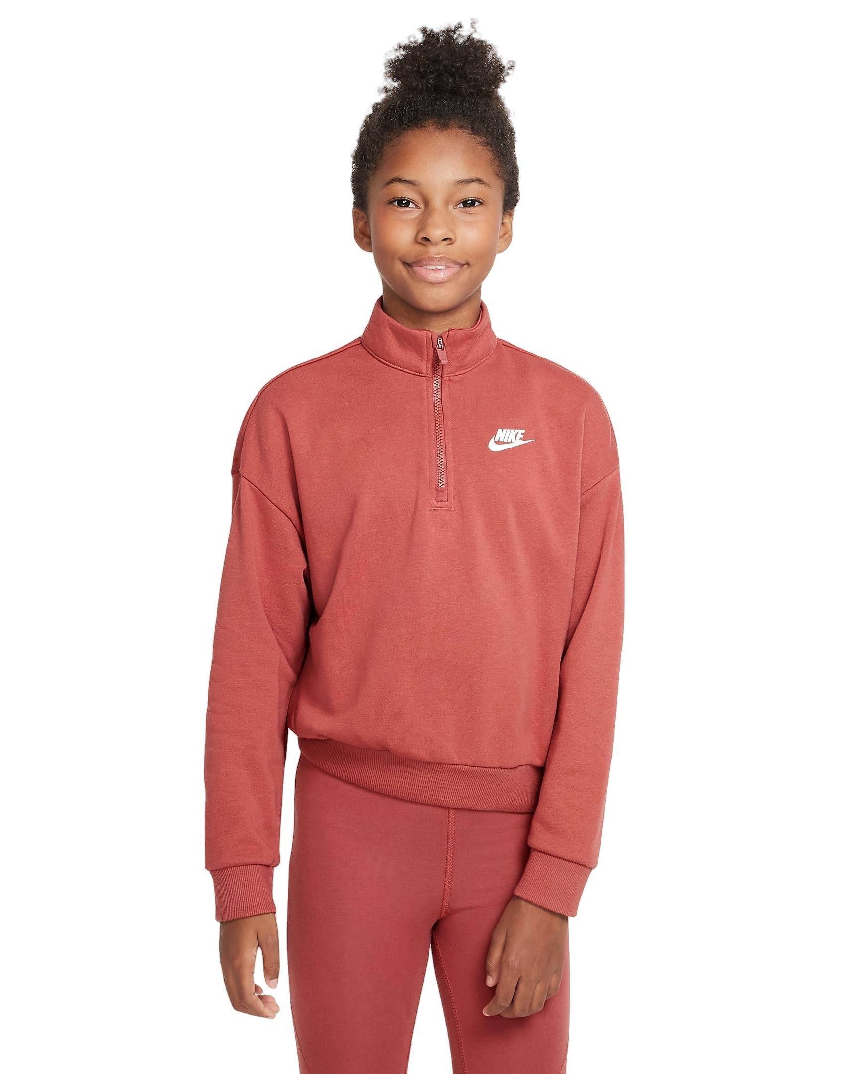 Girls` Sportswear Club Fleece 1/2-Zip Top