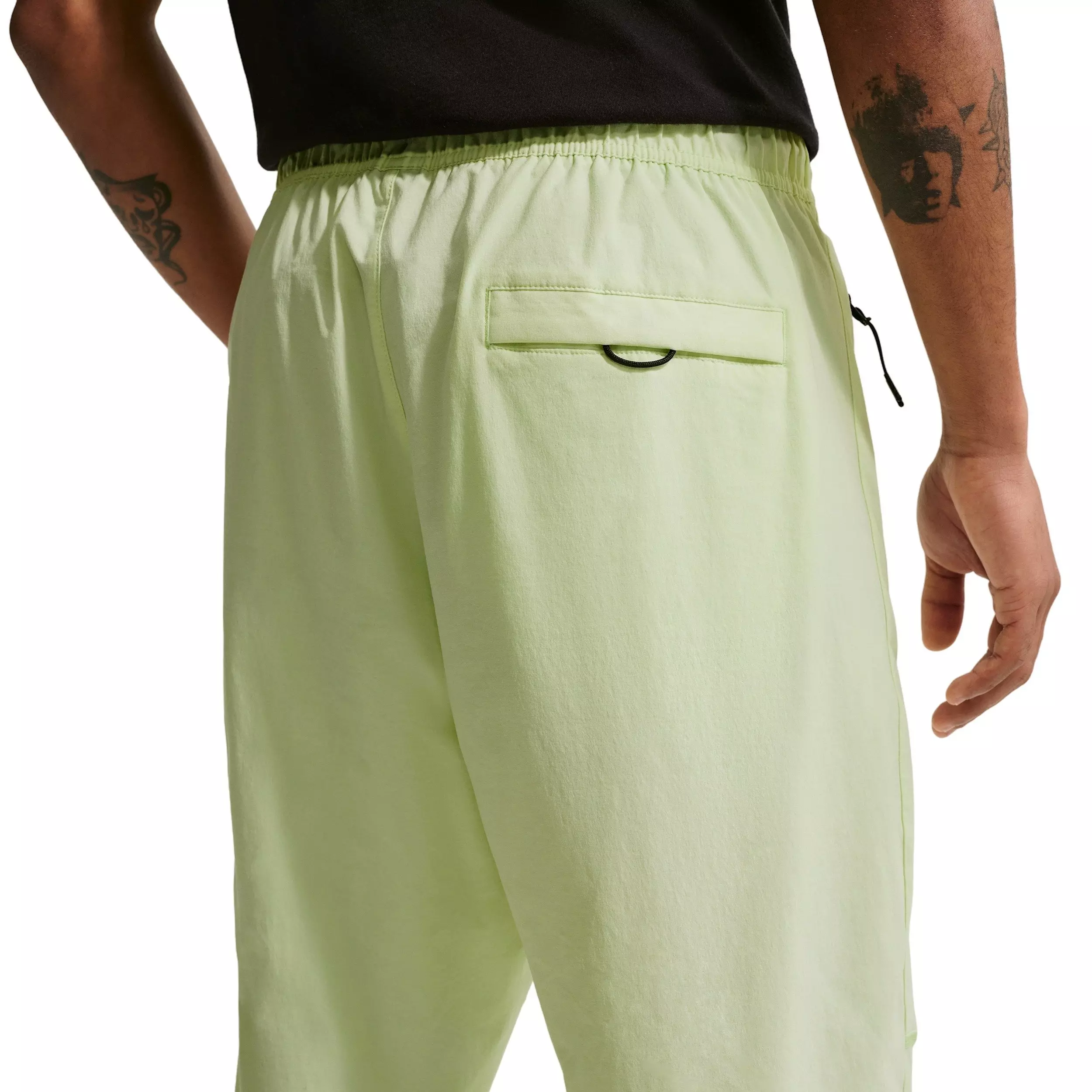 Nike Men's Tech Dri-FIT Woven OH Pants - LIME GREEN/BLACK