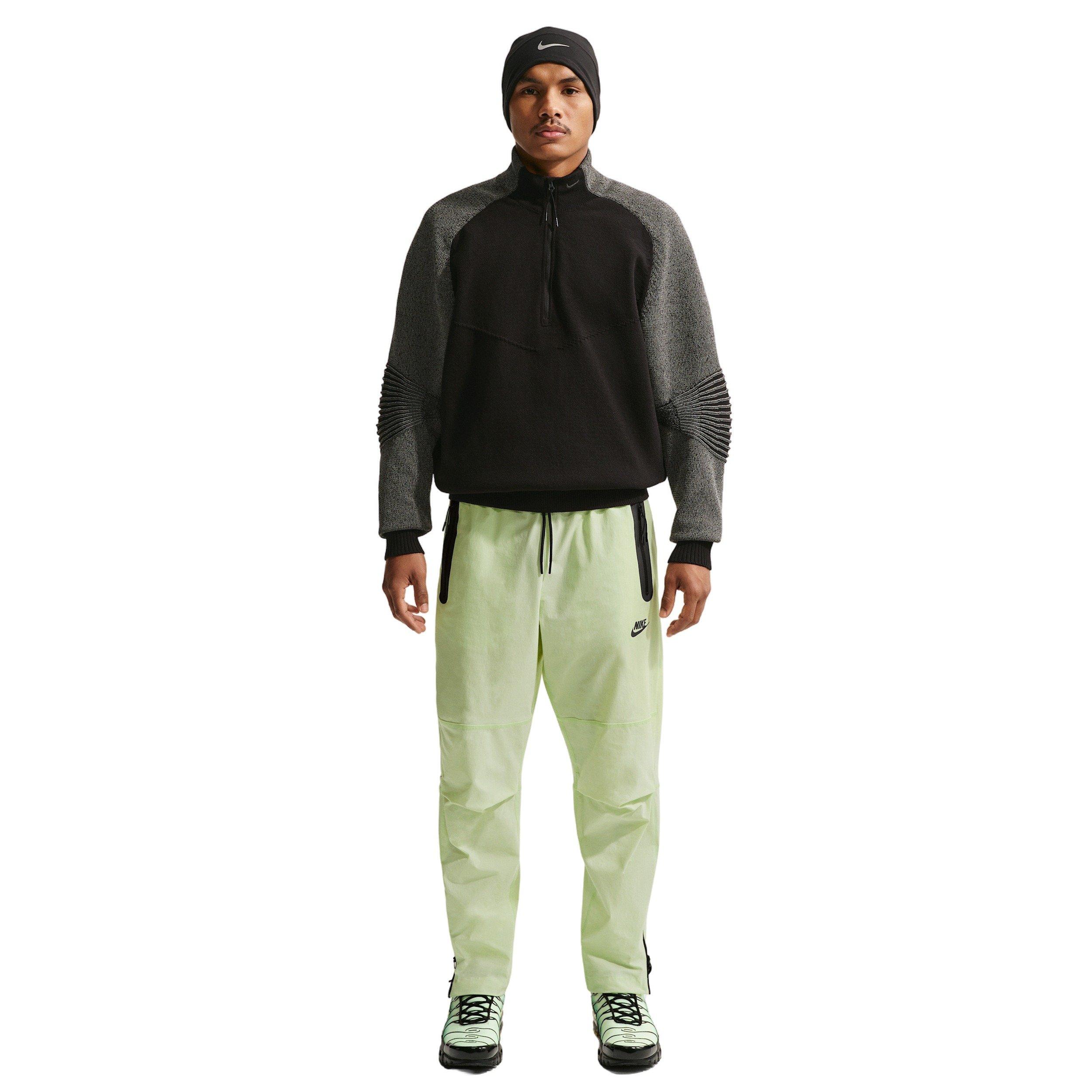Nike Men's Tech Dri-FIT Woven OH Pants - LIME GREEN/BLACK Thumbnail View 4