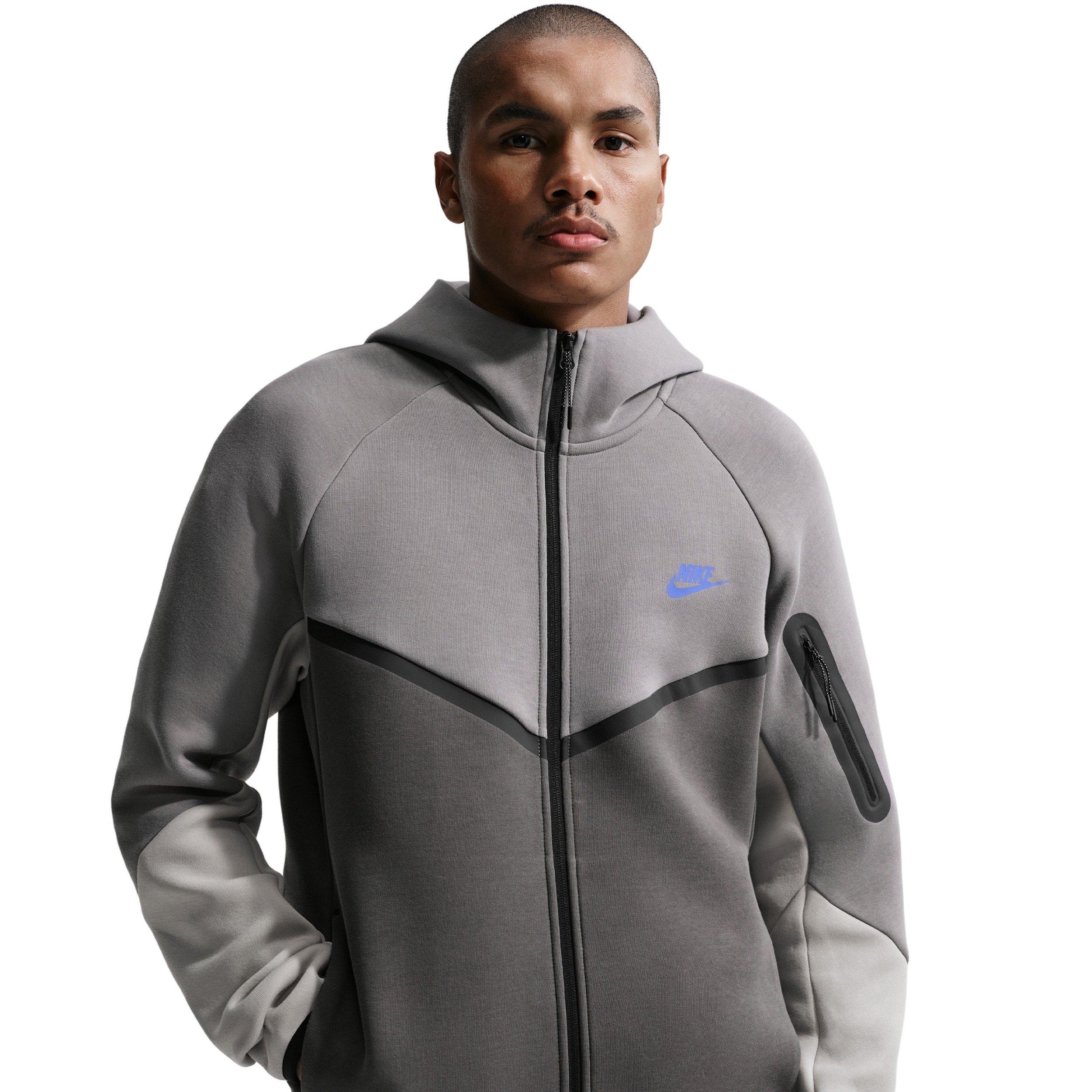 Nike Men's Tech Fleece Windrunner Full-Zip Jacket - LT GREY/DK GREY Thumbnail View 1