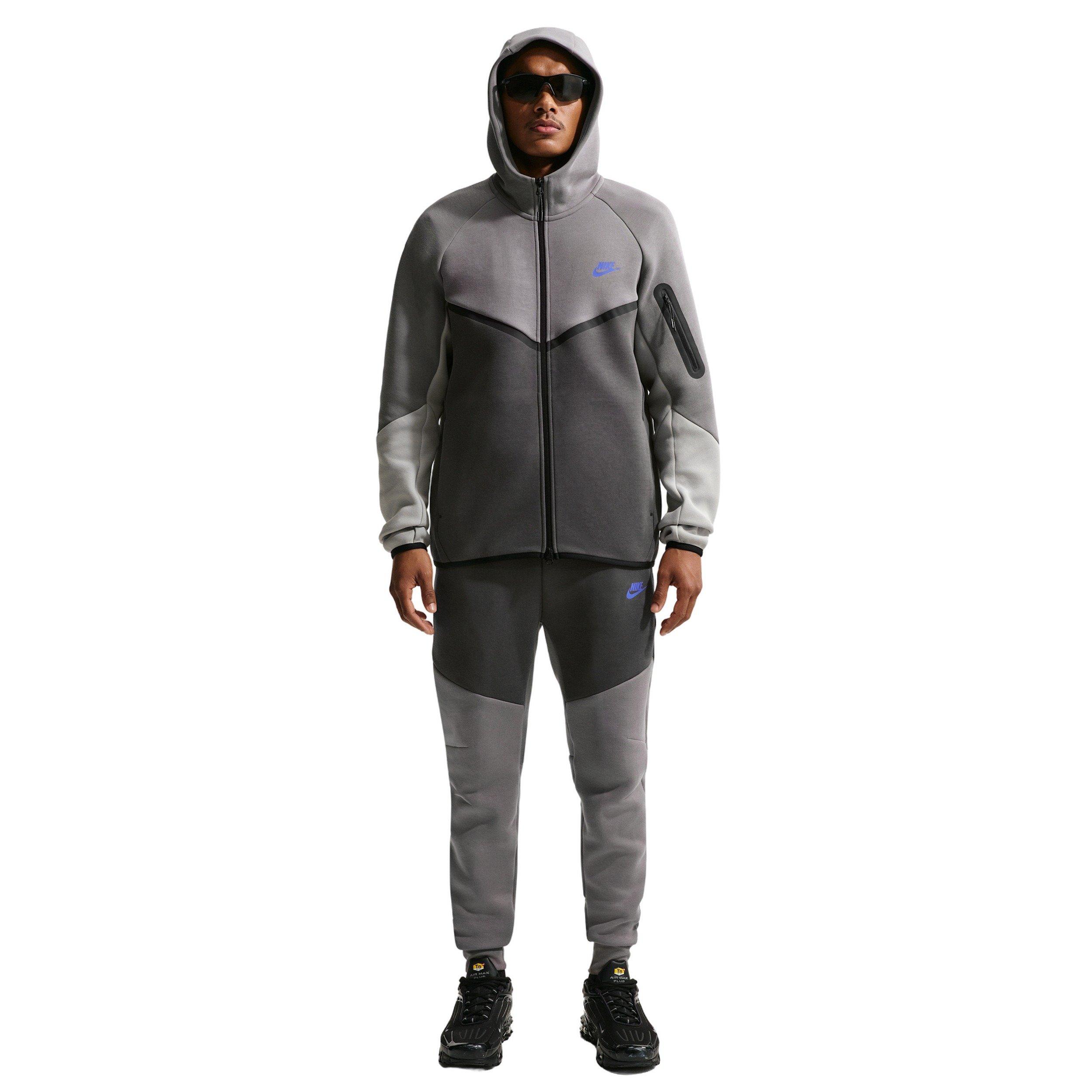 Nike Men's Tech Fleece Windrunner Full-Zip Jacket - LT GREY/DK GREY Thumbnail View 4