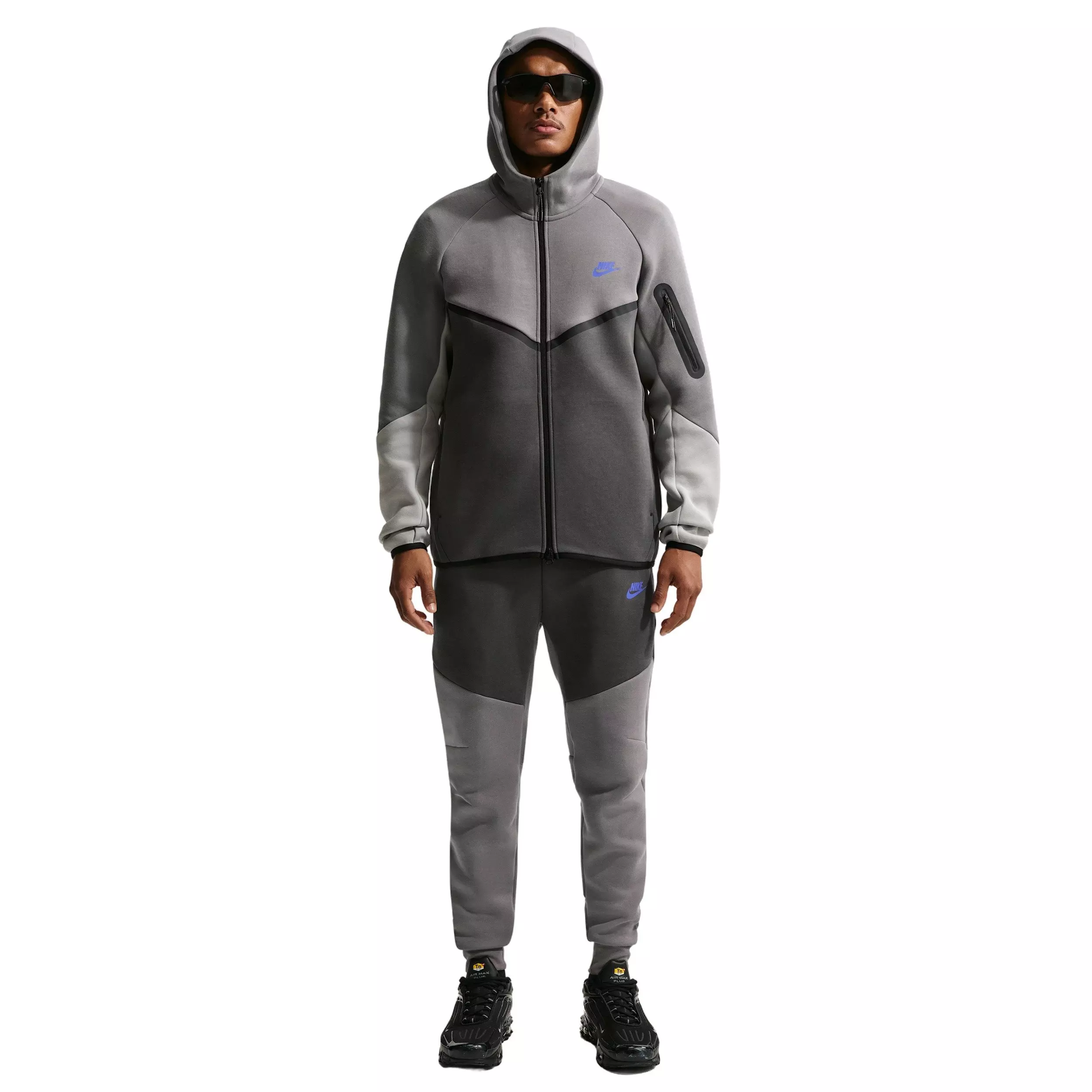 Nike Men's Tech Fleece Windrunner Full-Zip Jacket - LT GREY/DK GREY