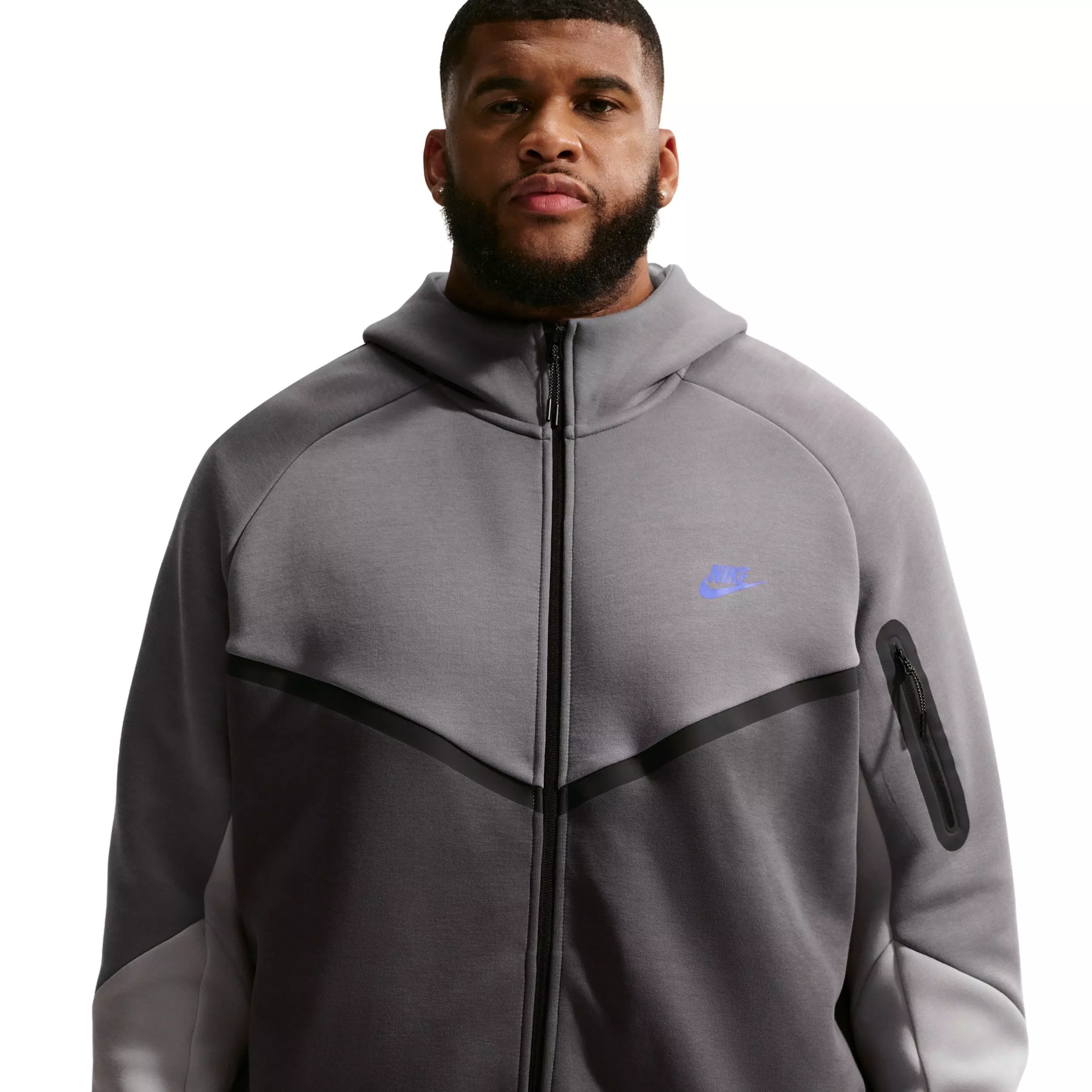 Nike Men's Tech Fleece Windrunner Full-Zip Jacket - LT GREY/DK GREY