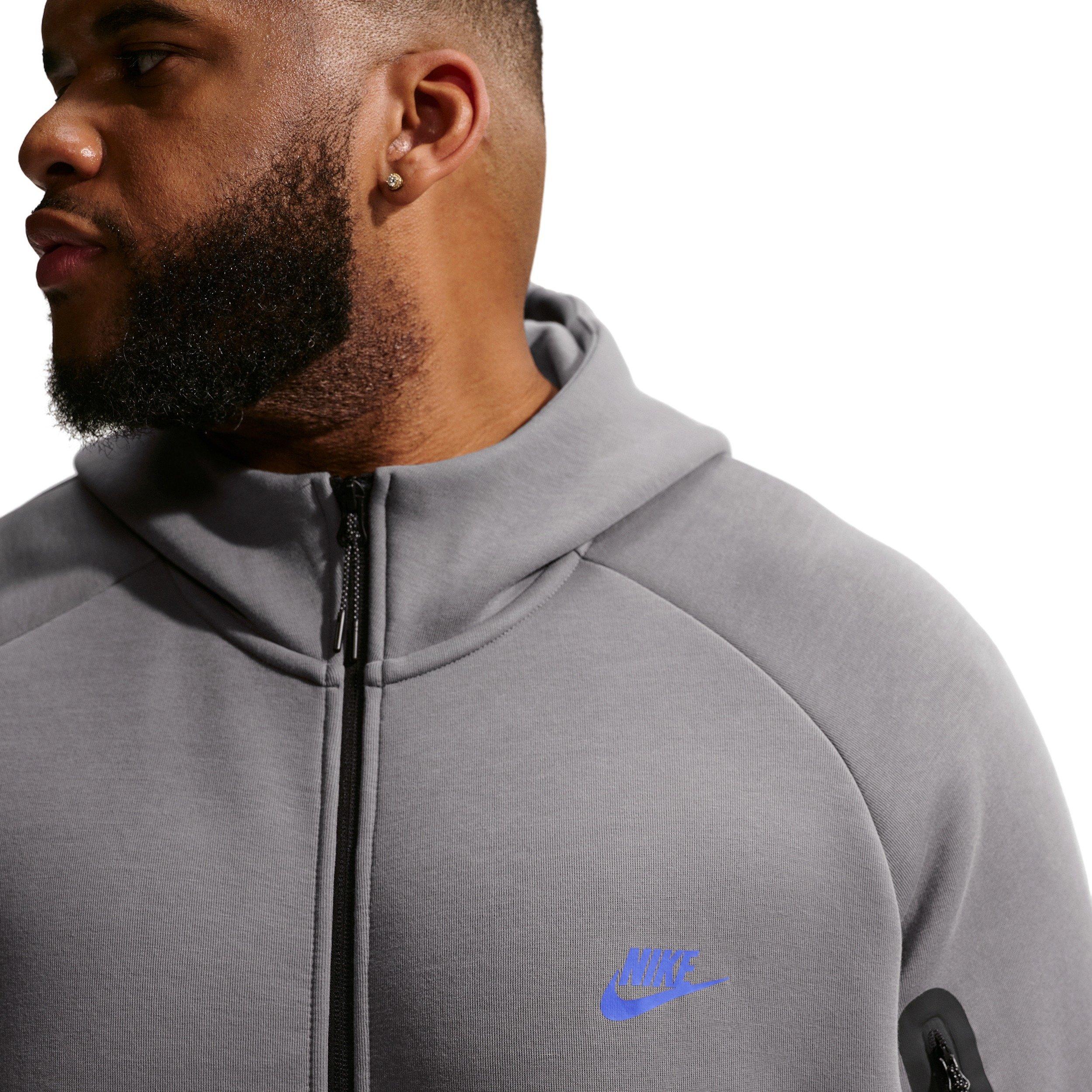 Nike Men's Tech Fleece Windrunner Full-Zip Jacket - LT GREY/DK GREY Thumbnail View 9