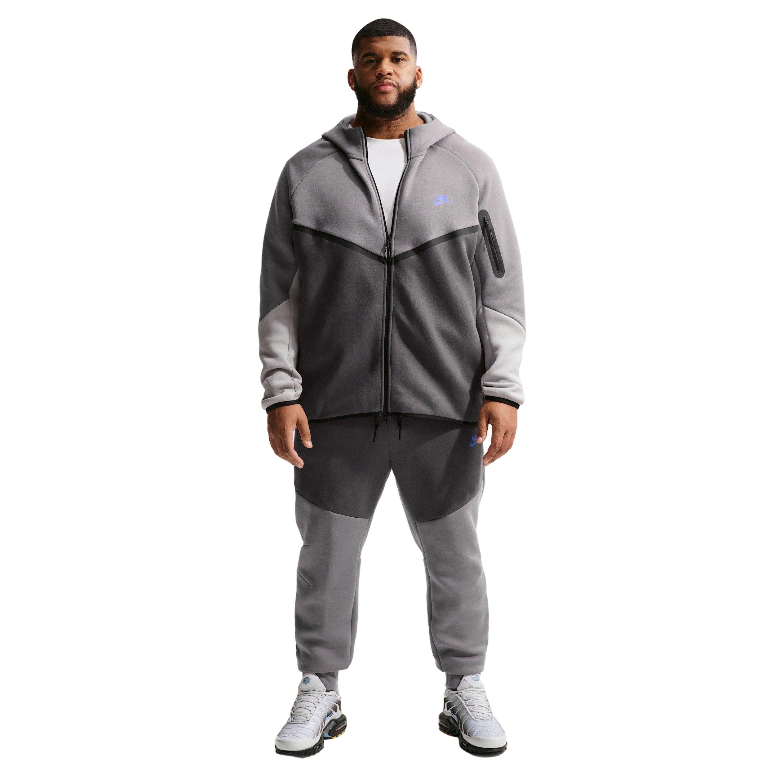 Nike Men's Tech Fleece Windrunner Full-Zip Jacket - LT GREY/DK GREY Thumbnail View 10