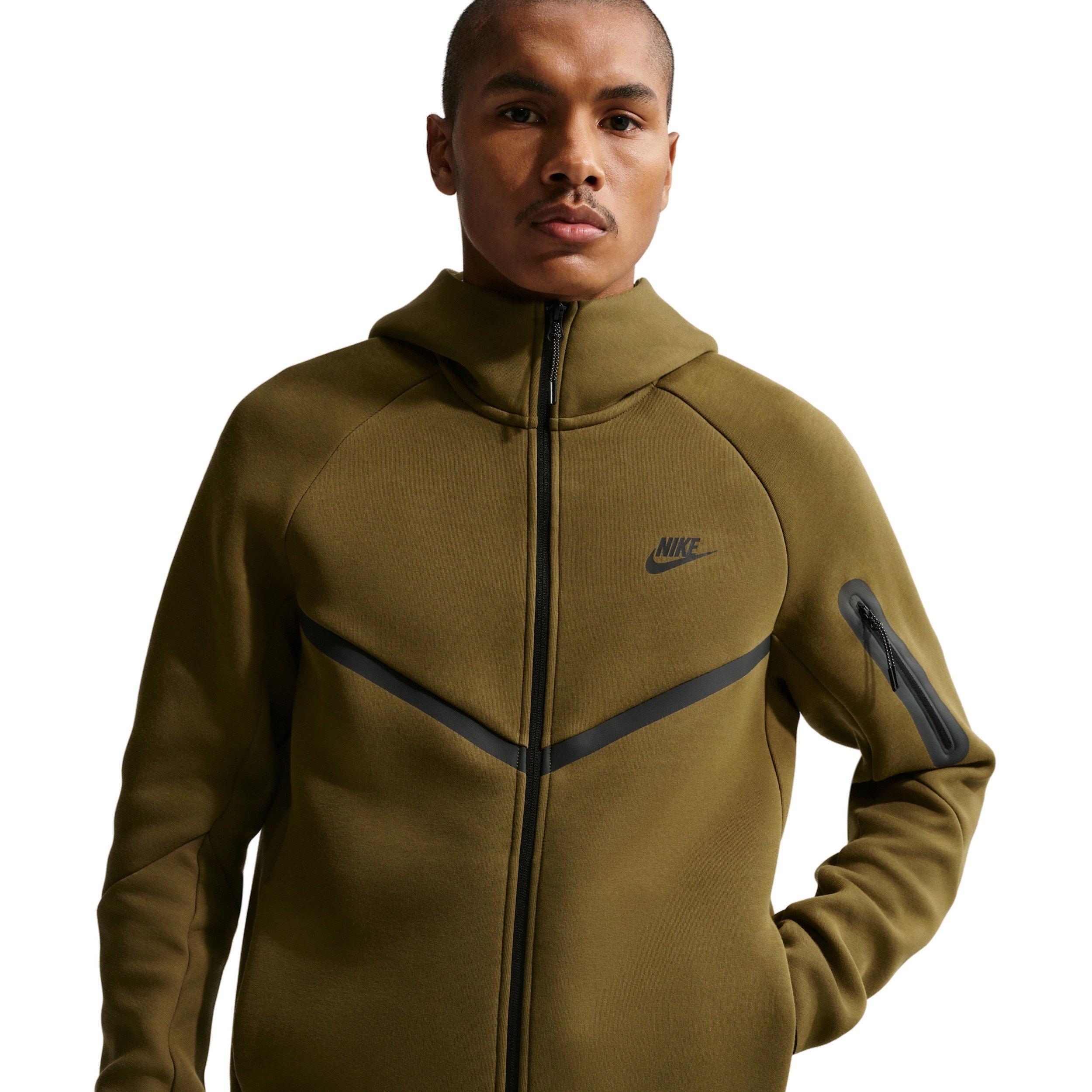 Nike Men's Tech Fleece Windrunner Full-Zip Jacket - OLIVE Thumbnail View 1