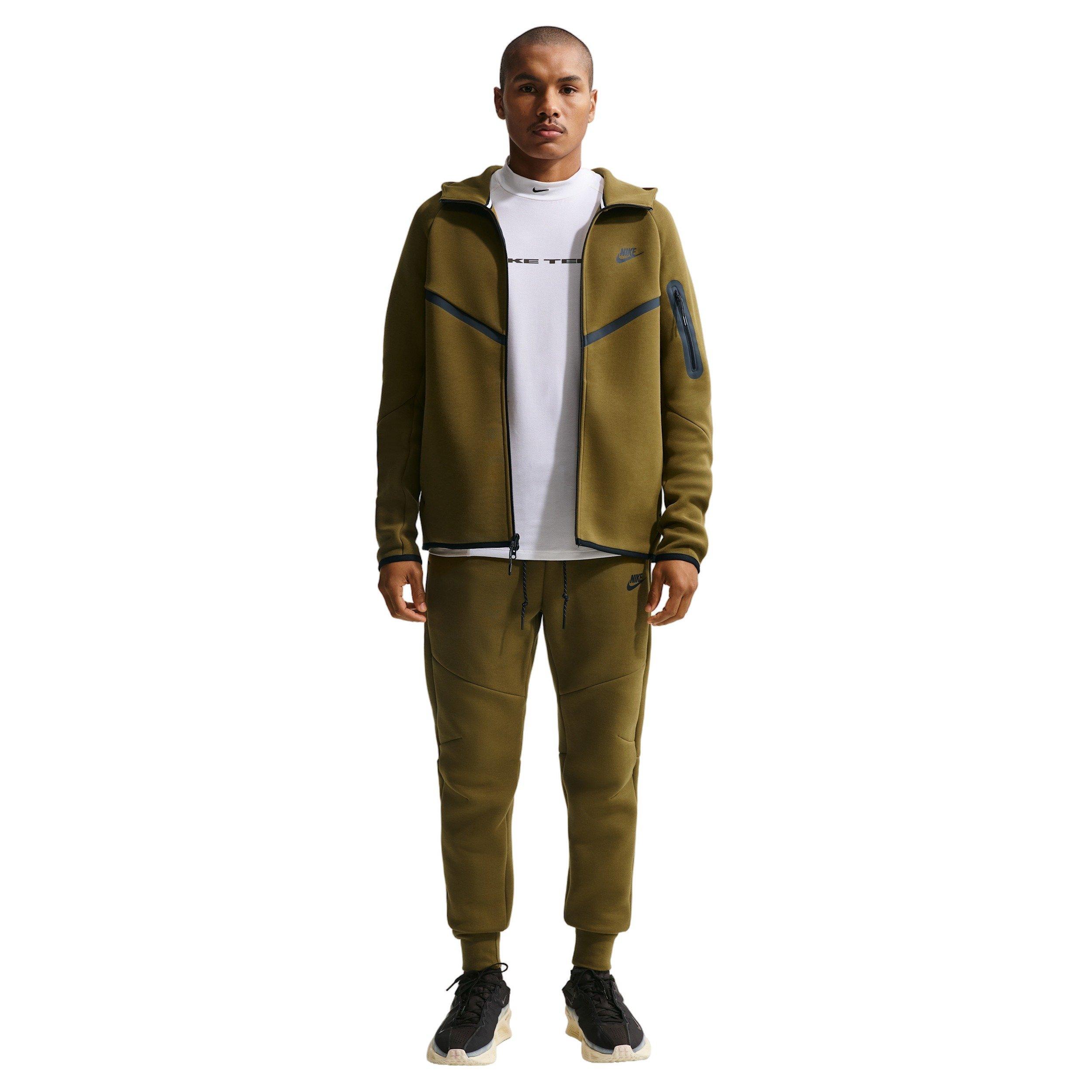 Nike Men's Tech Fleece Windrunner Full-Zip Jacket - OLIVE Thumbnail View 4