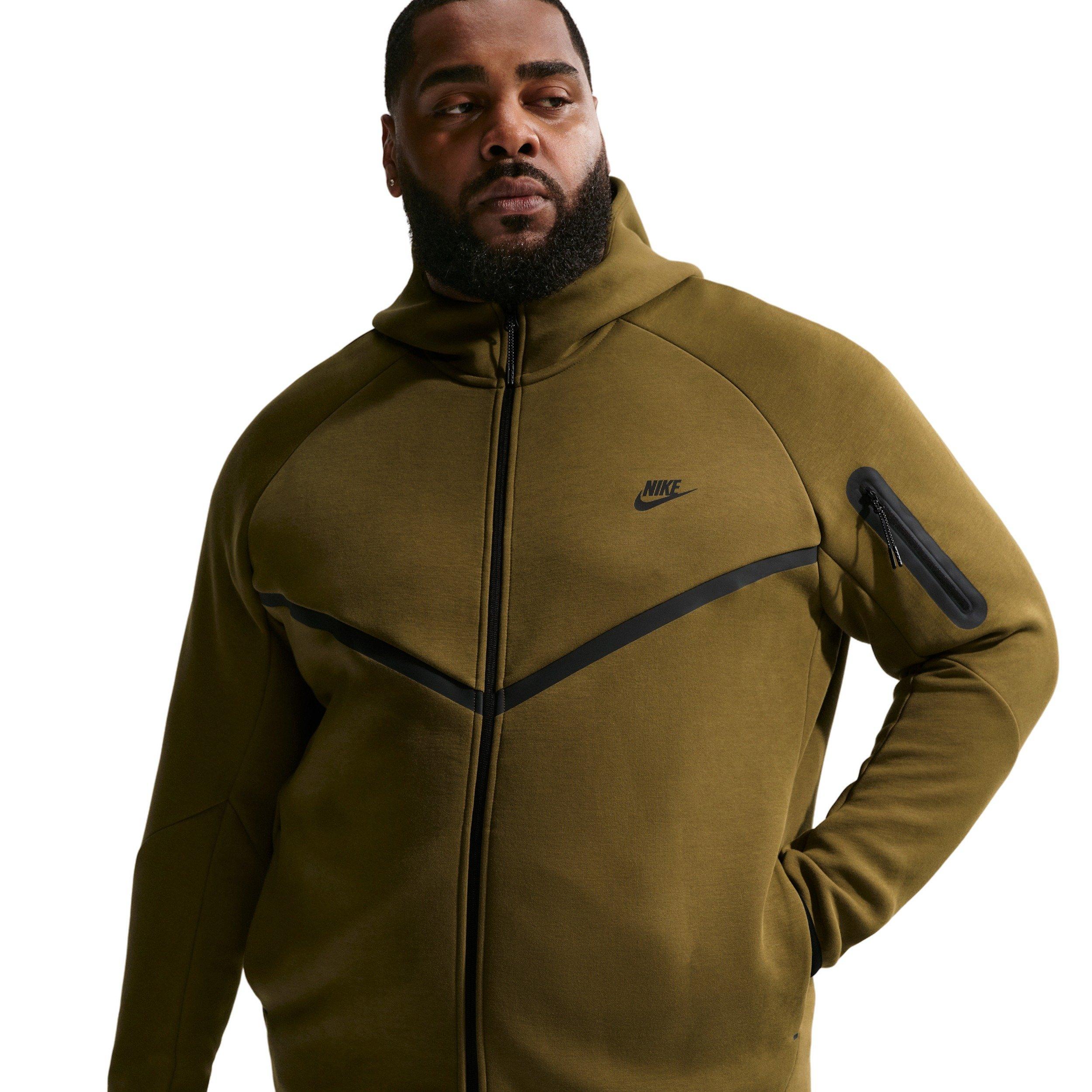 Nike Men's Tech Fleece Windrunner Full-Zip Jacket - OLIVE Thumbnail View 6