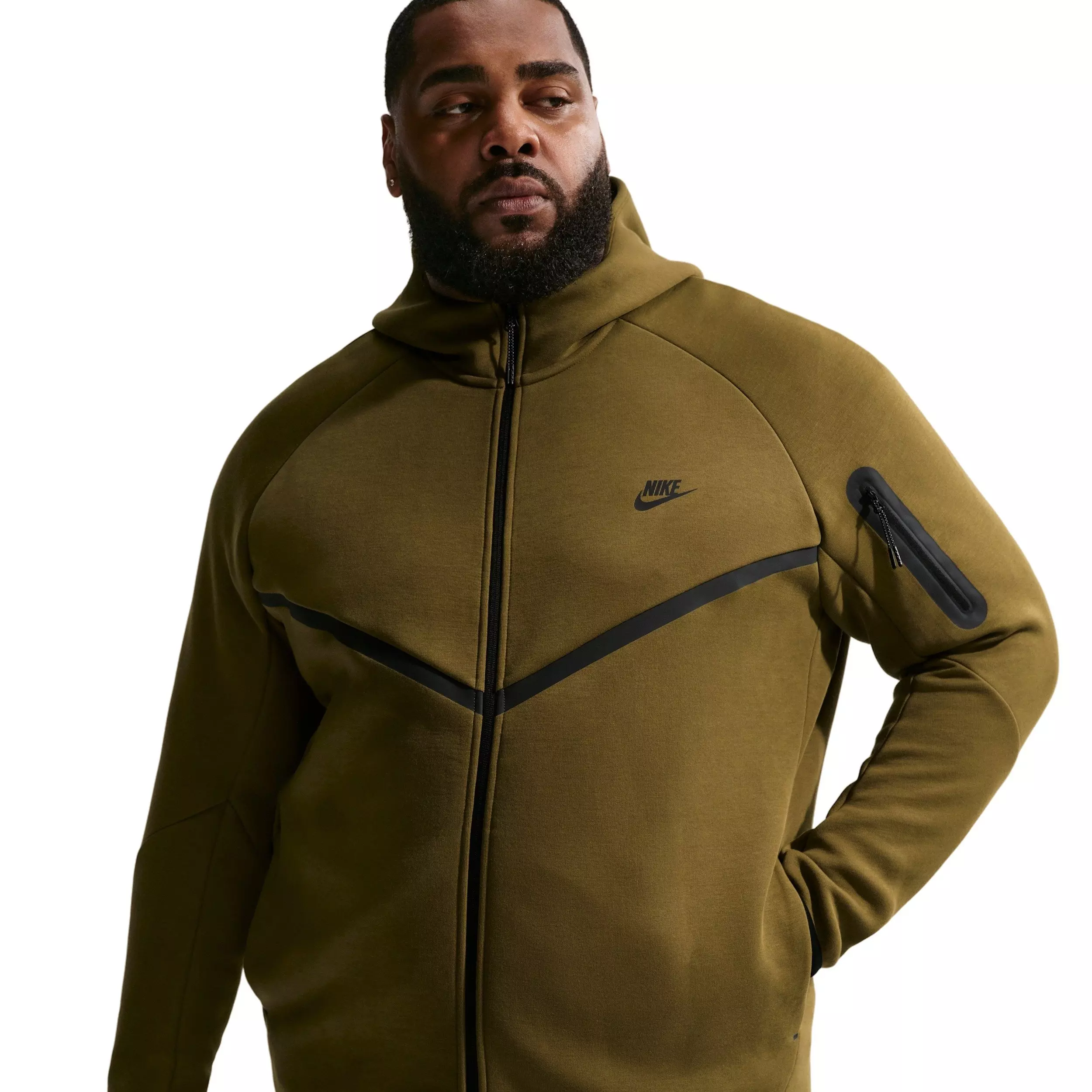 Nike Men's Tech Fleece Windrunner Full-Zip Jacket - OLIVE