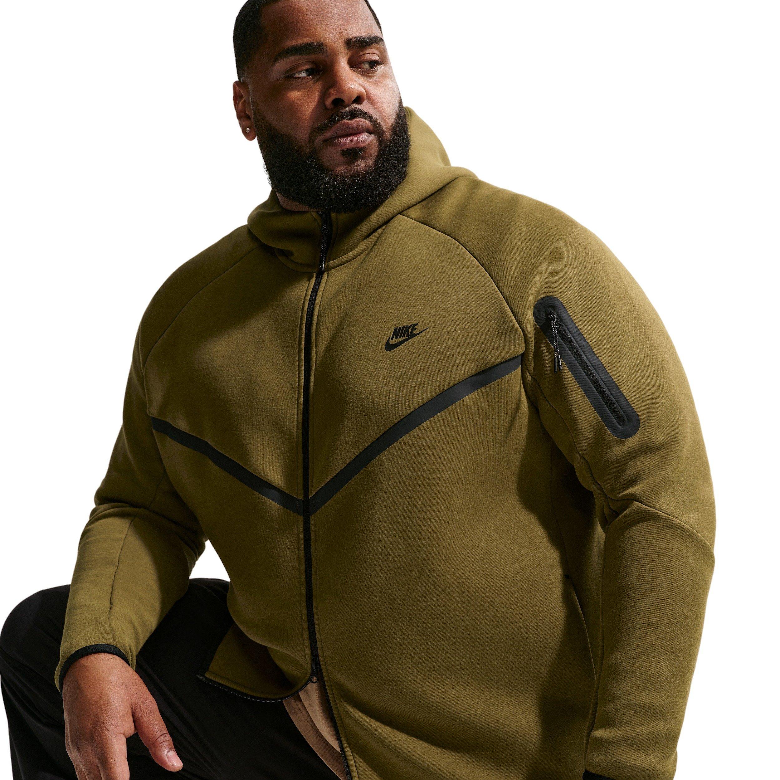 Nike Men's Tech Fleece Windrunner Full-Zip Jacket - OLIVE Thumbnail View 8