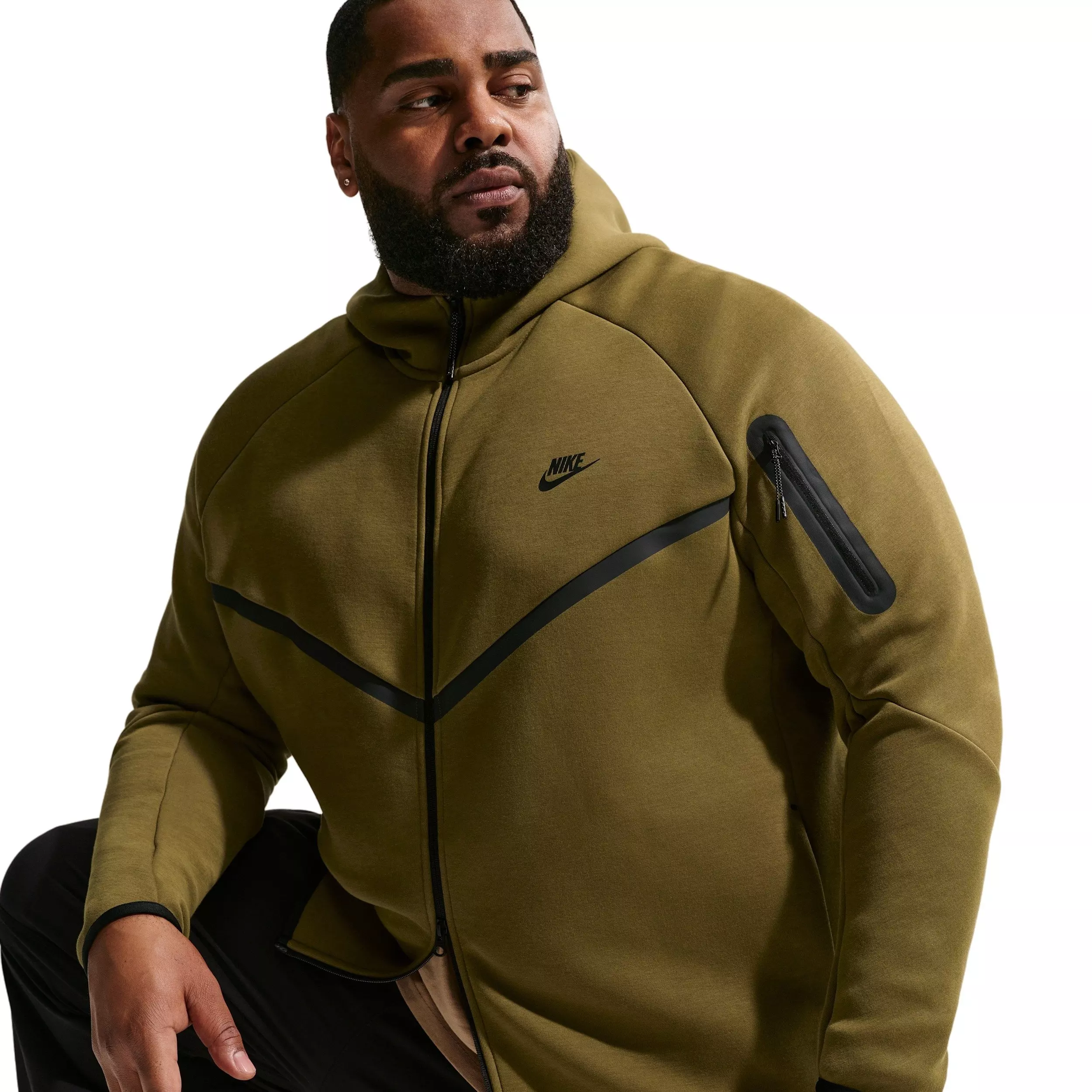 Nike Men's Tech Fleece Windrunner Full-Zip Jacket - OLIVE