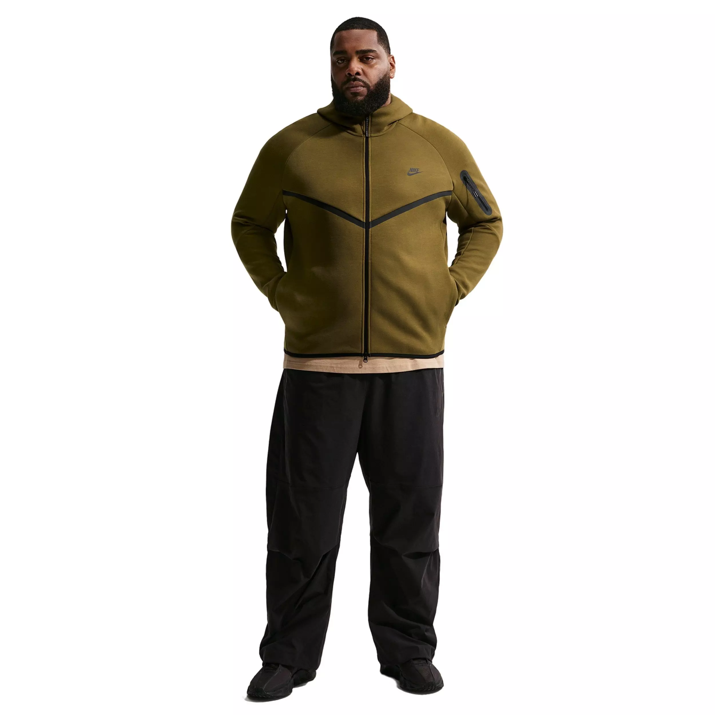 Nike Men's Tech Fleece Windrunner Full-Zip Jacket - OLIVE