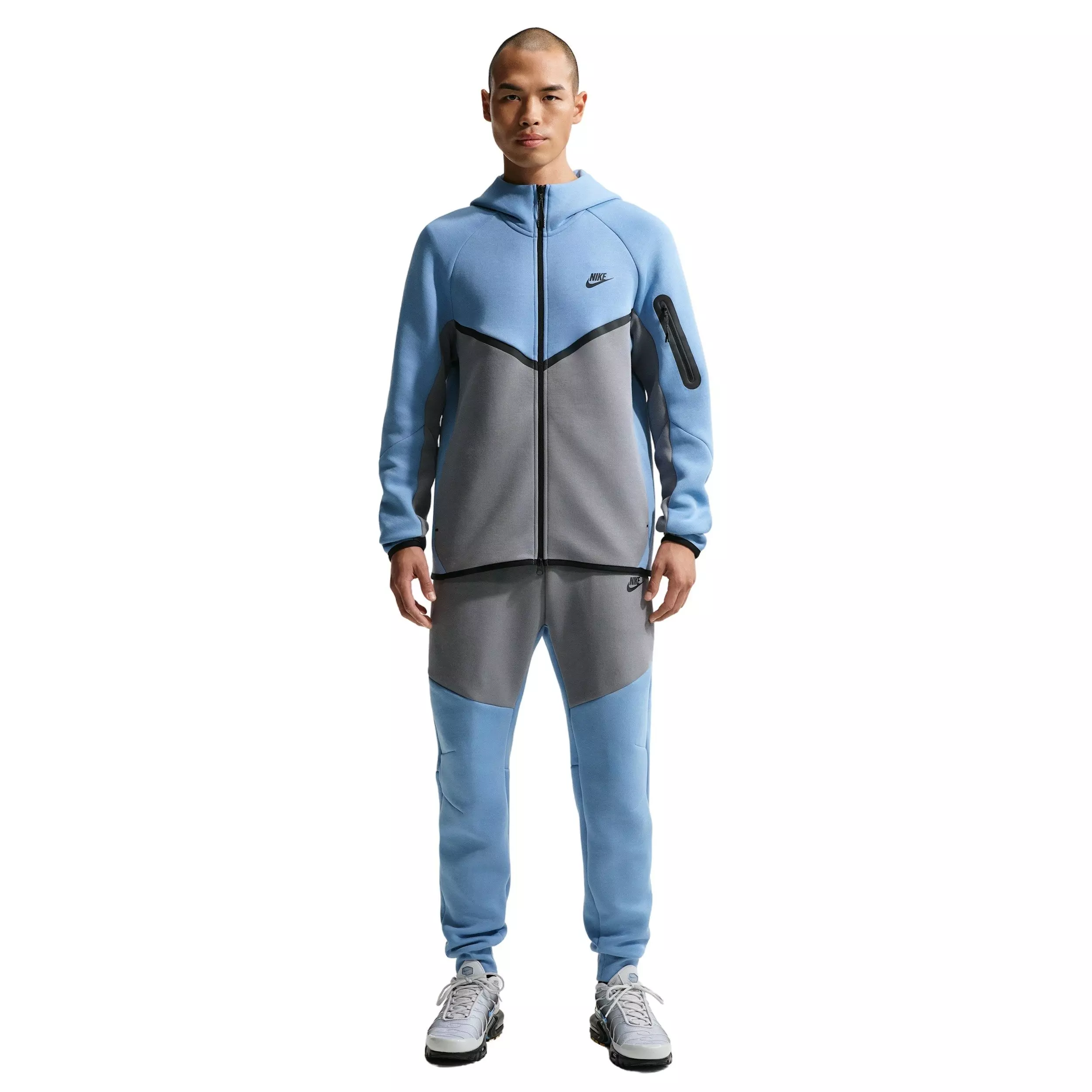 Nike Men's Tech Fleece Windrunner Full-Zip Jacket - BLUE/GREY