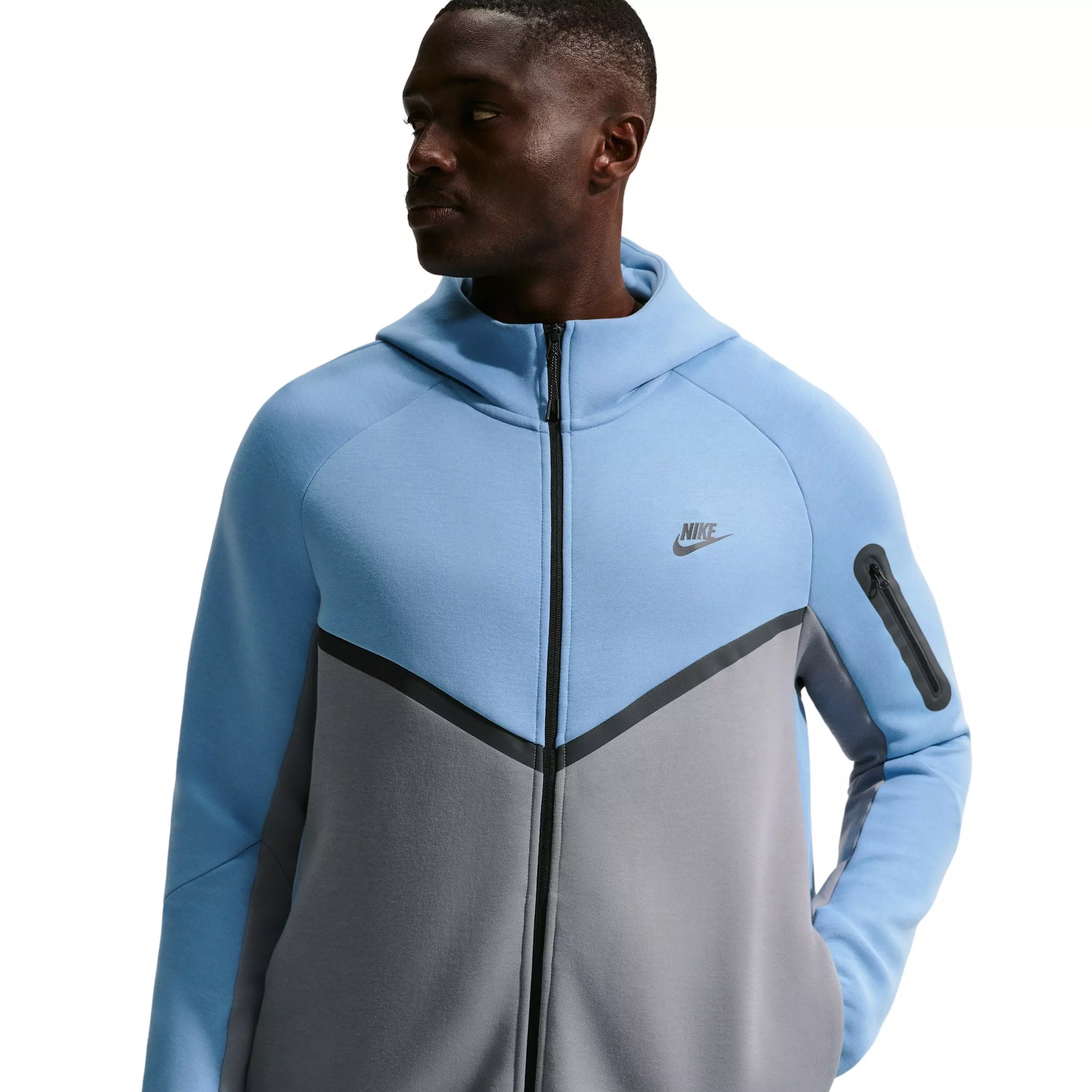Nike Men's Tech Fleece Windrunner Full-Zip Jacket - BLUE/GREY