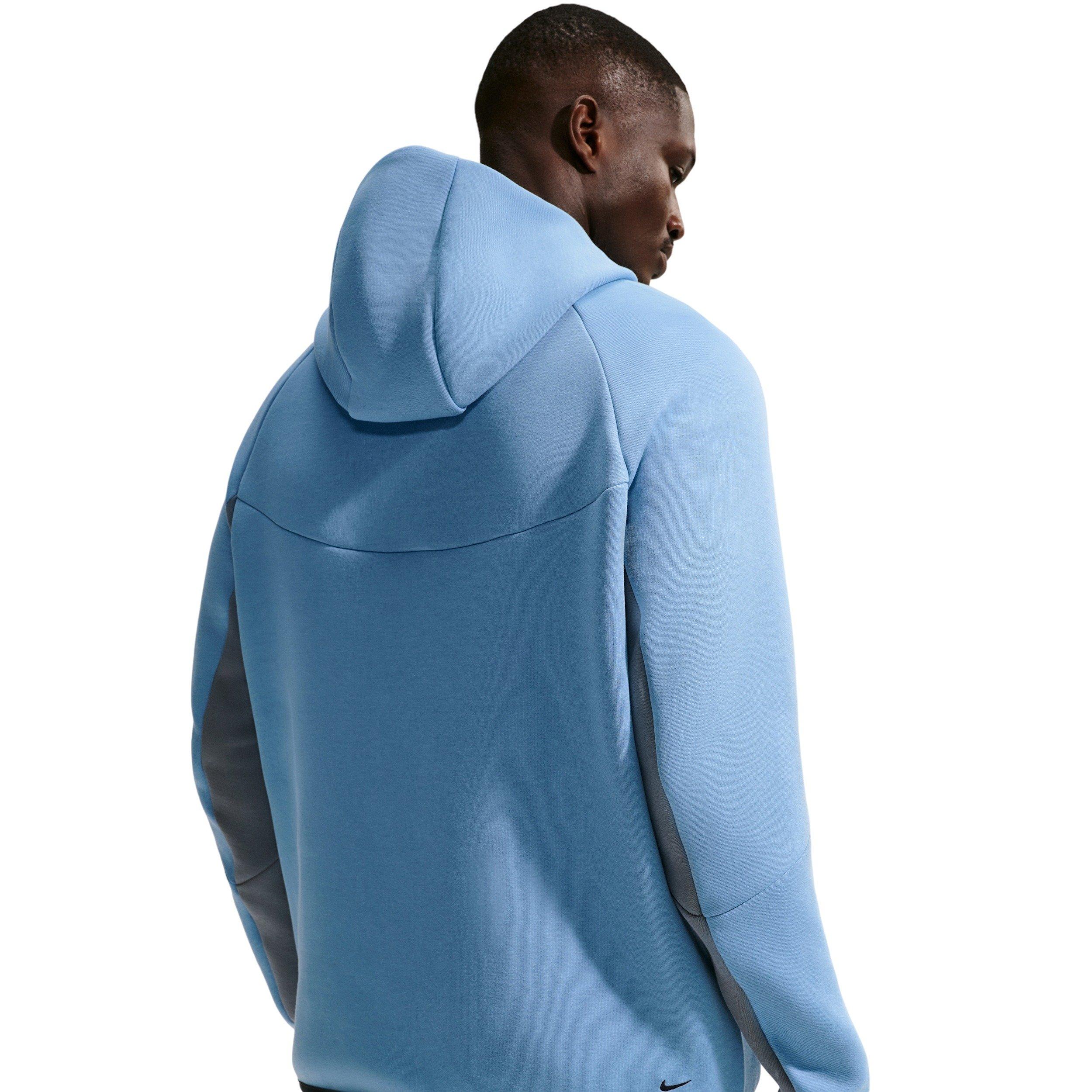 Nike Men's Tech Fleece Windrunner Full-Zip Jacket - BLUE/GREY Thumbnail View 7