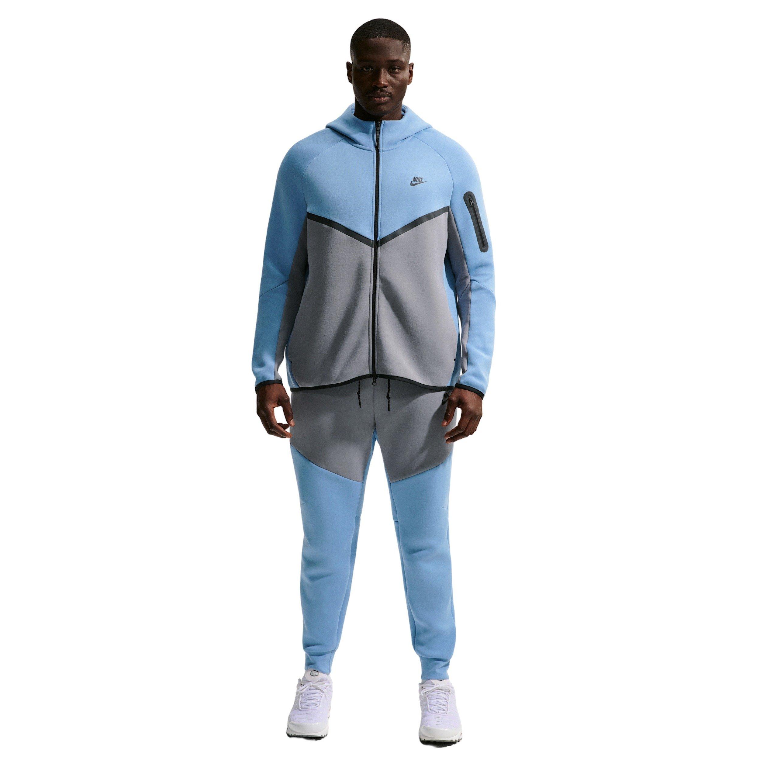 Nike Men's Tech Fleece Windrunner Full-Zip Jacket - BLUE/GREY Thumbnail View 9