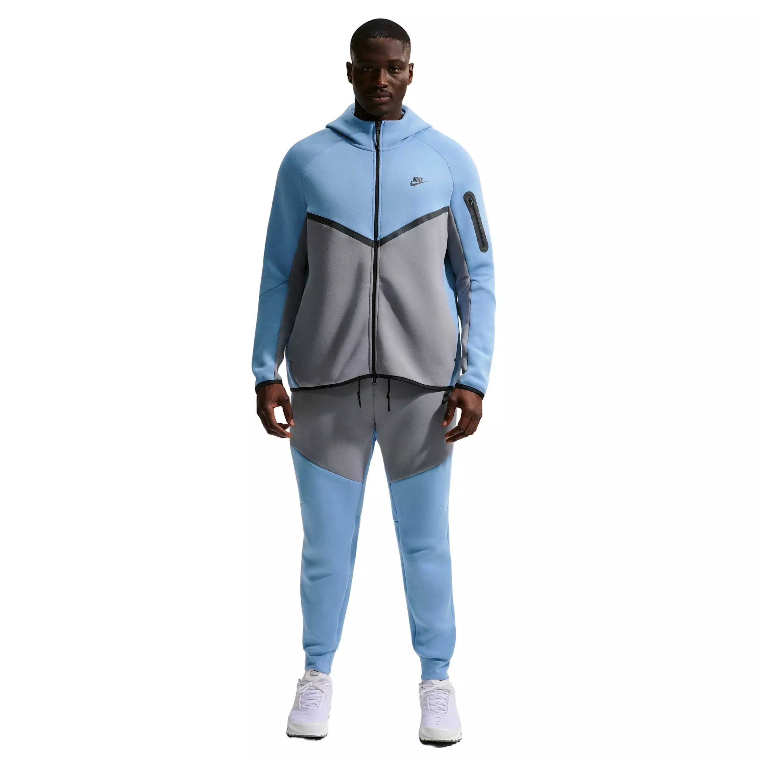Nike Men's Tech Fleece Windrunner Full-Zip Jacket - BLUE/GREY