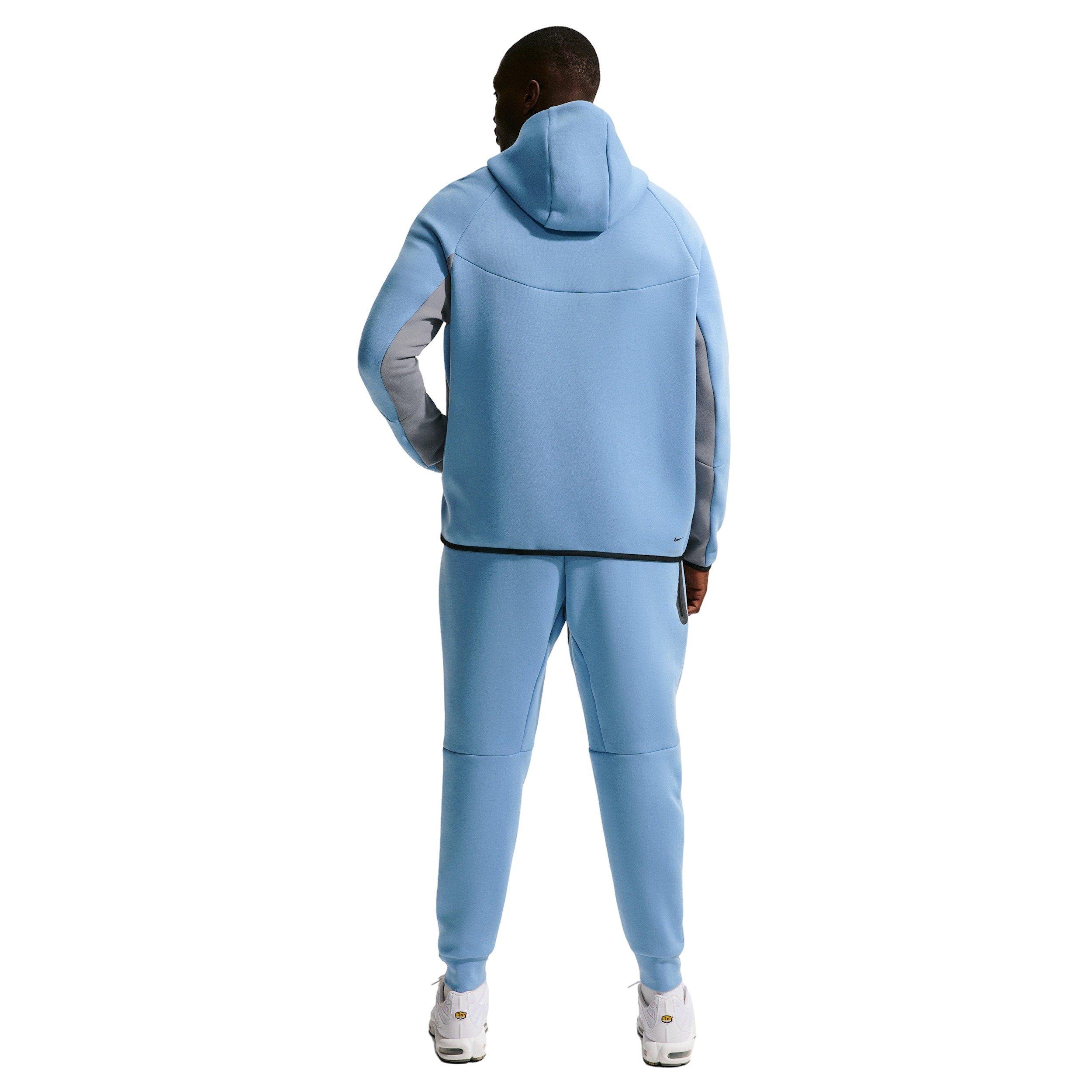 Nike Men's Tech Fleece Windrunner Full-Zip Jacket - BLUE/GREY Thumbnail View 10